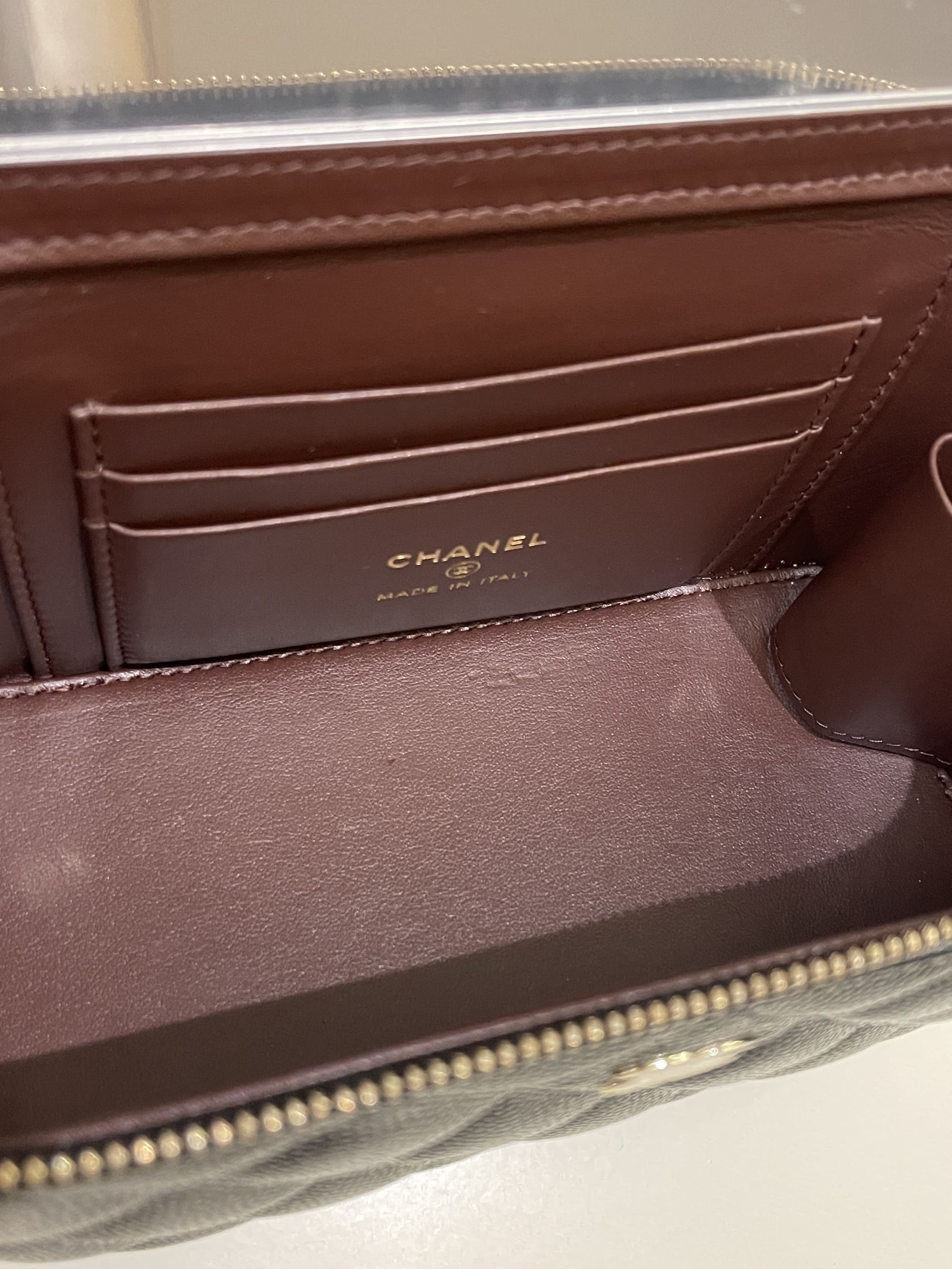 Chanel 22S Quilted Vanity Rectangular Black Caviar