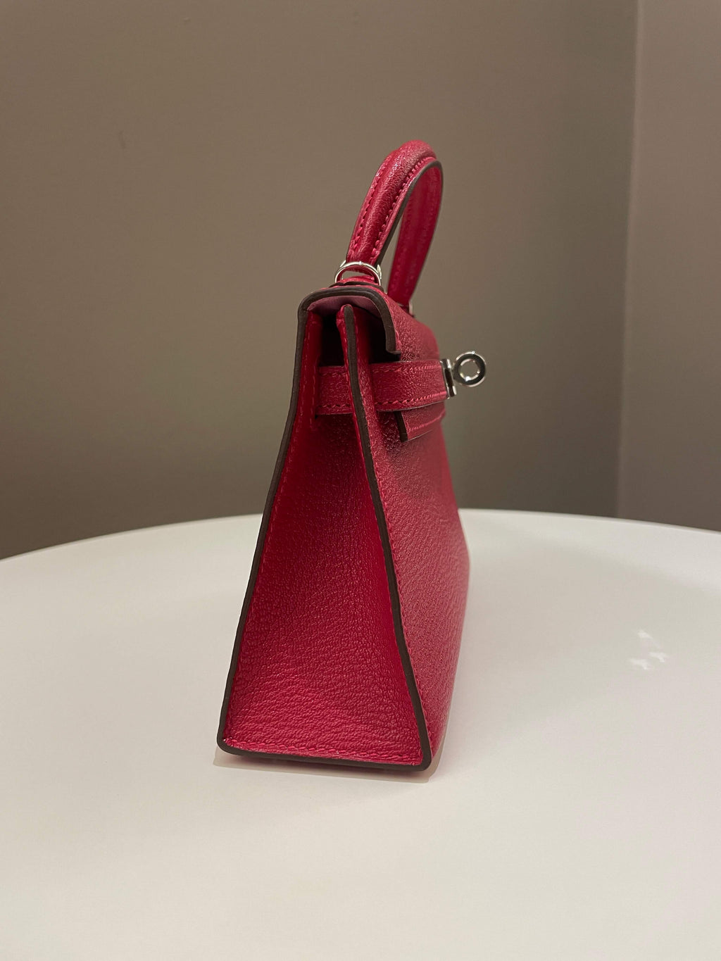 Hermes Mini Kelly 20 Rouge Casaque / Pink ChÃƒÆ’Ã‚Â¨vre