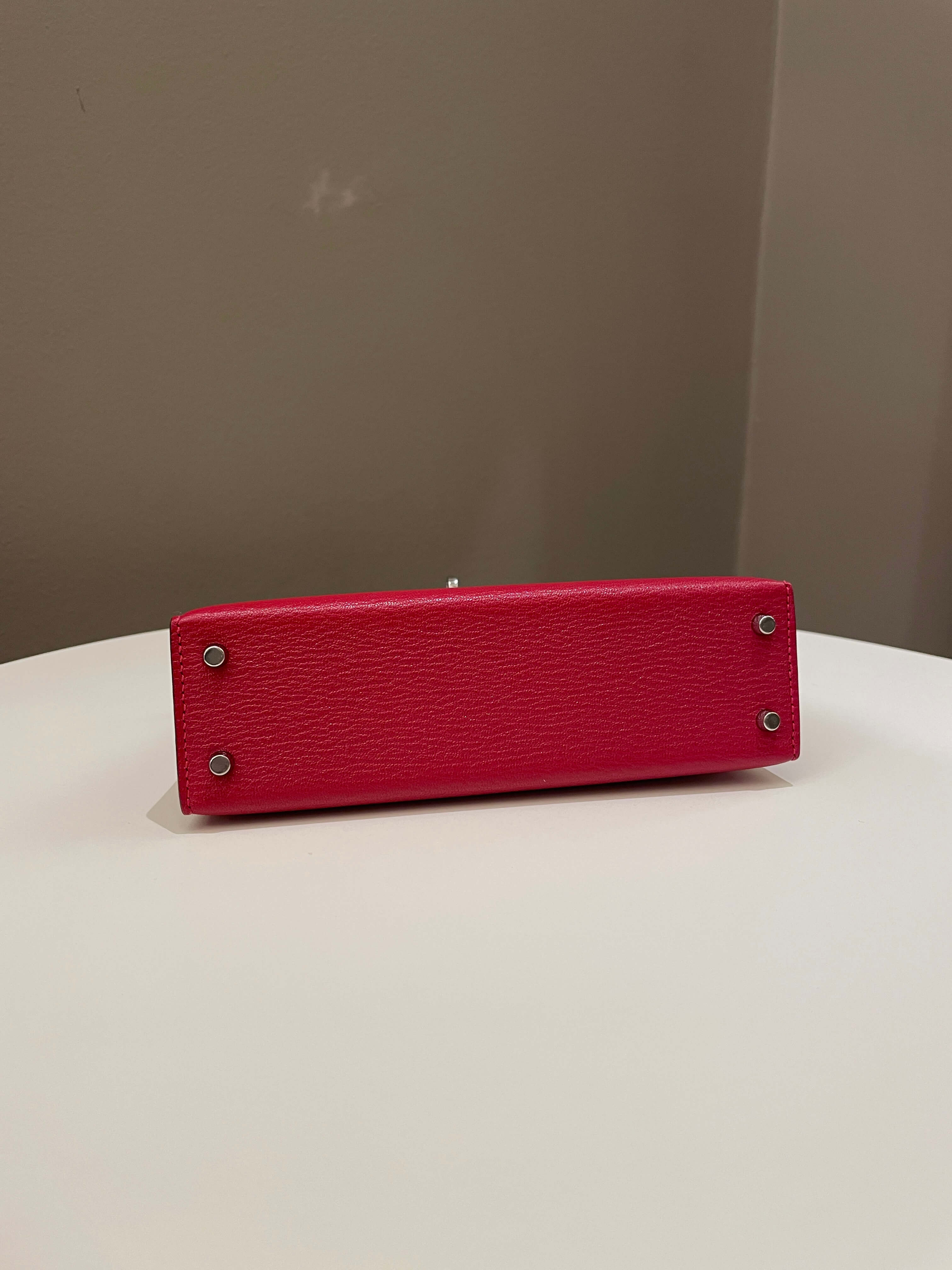 Hermes Mini Kelly 20 Rouge Casaque / Pink ChÃƒÆ’Ã‚Â¨vre