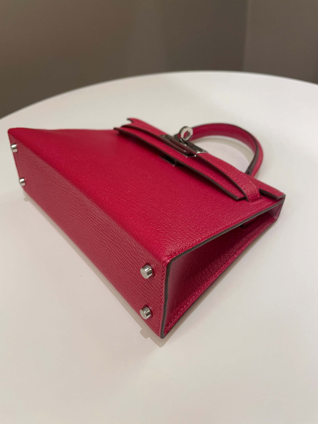 Hermes Mini Kelly 20 Rouge Casaque / Pink ChÃƒÆ’Ã‚Â¨vre