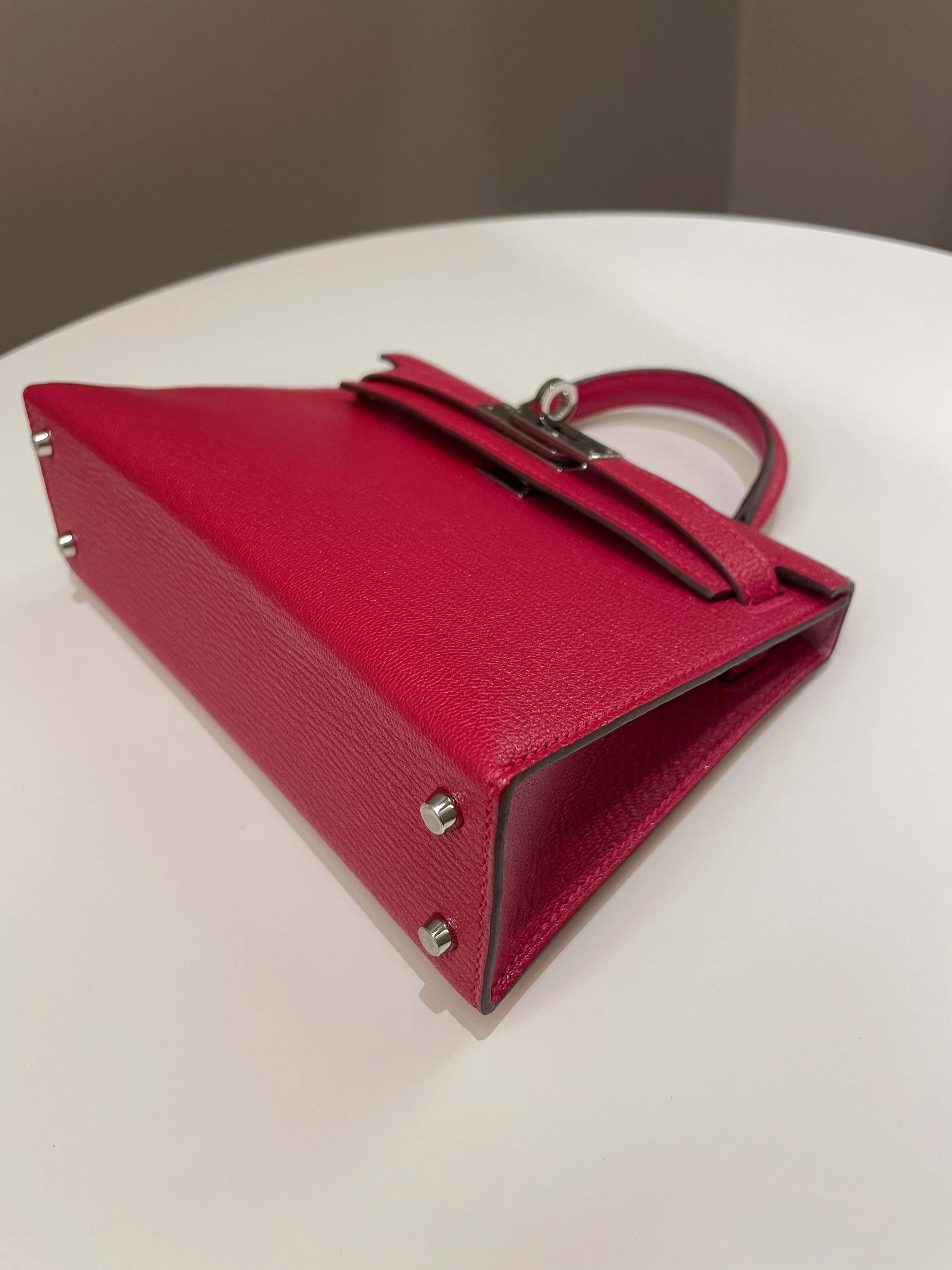 Hermes Mini Kelly 20 Rouge Casaque / Pink ChÃƒÆ’Ã‚Â¨vre