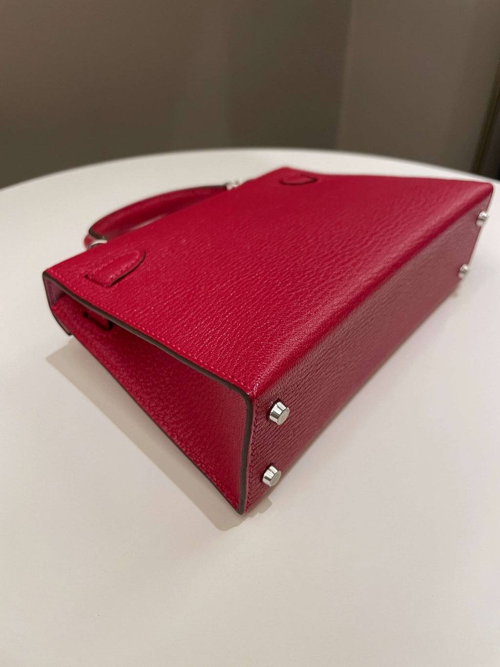 Hermes Mini Kelly 20 Rouge Casaque / Pink ChÃƒÆ’Ã‚Â¨vre