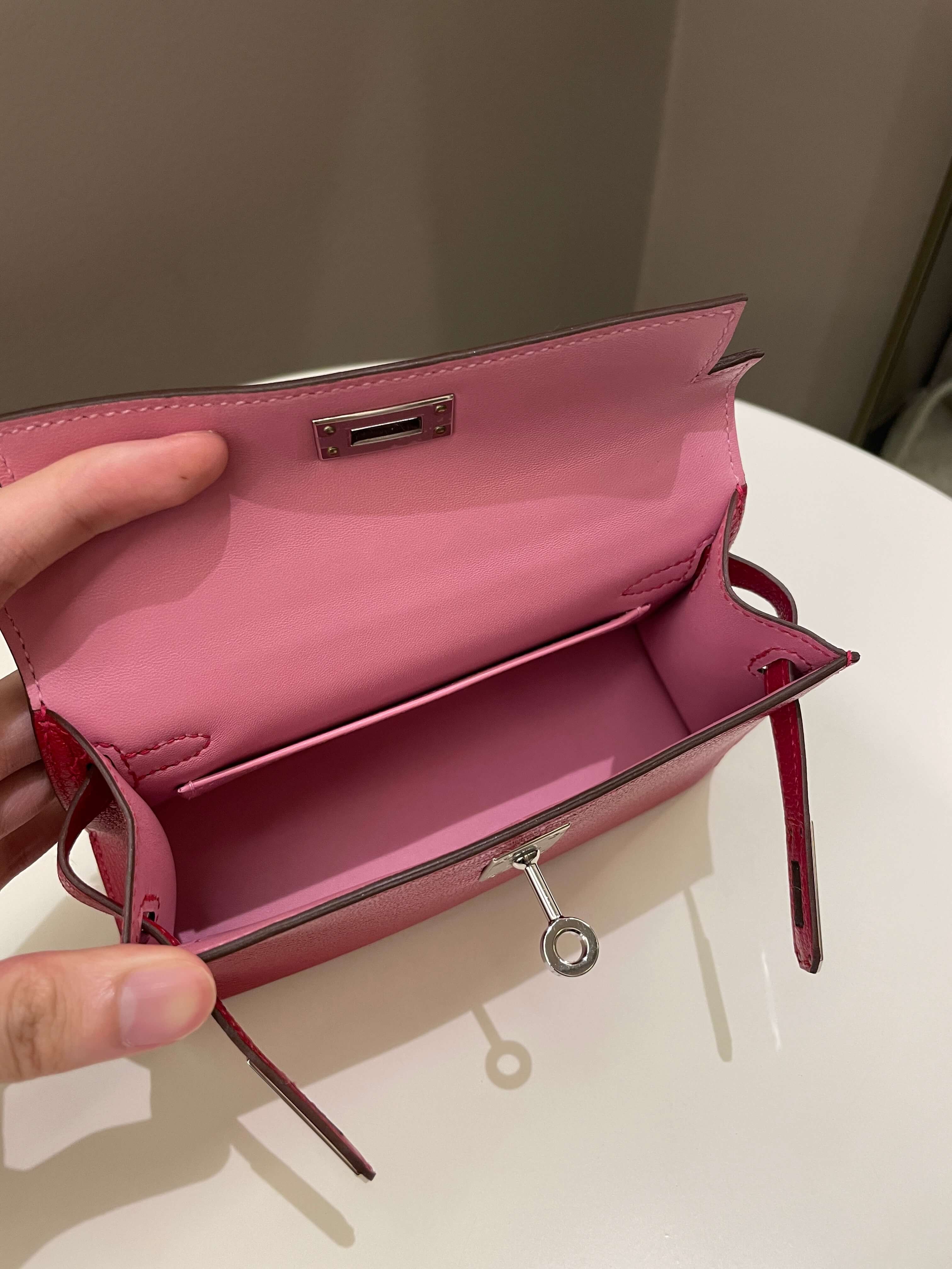 Hermes Mini Kelly 20 Rouge Casaque / Pink ChÃƒÆ’Ã‚Â¨vre