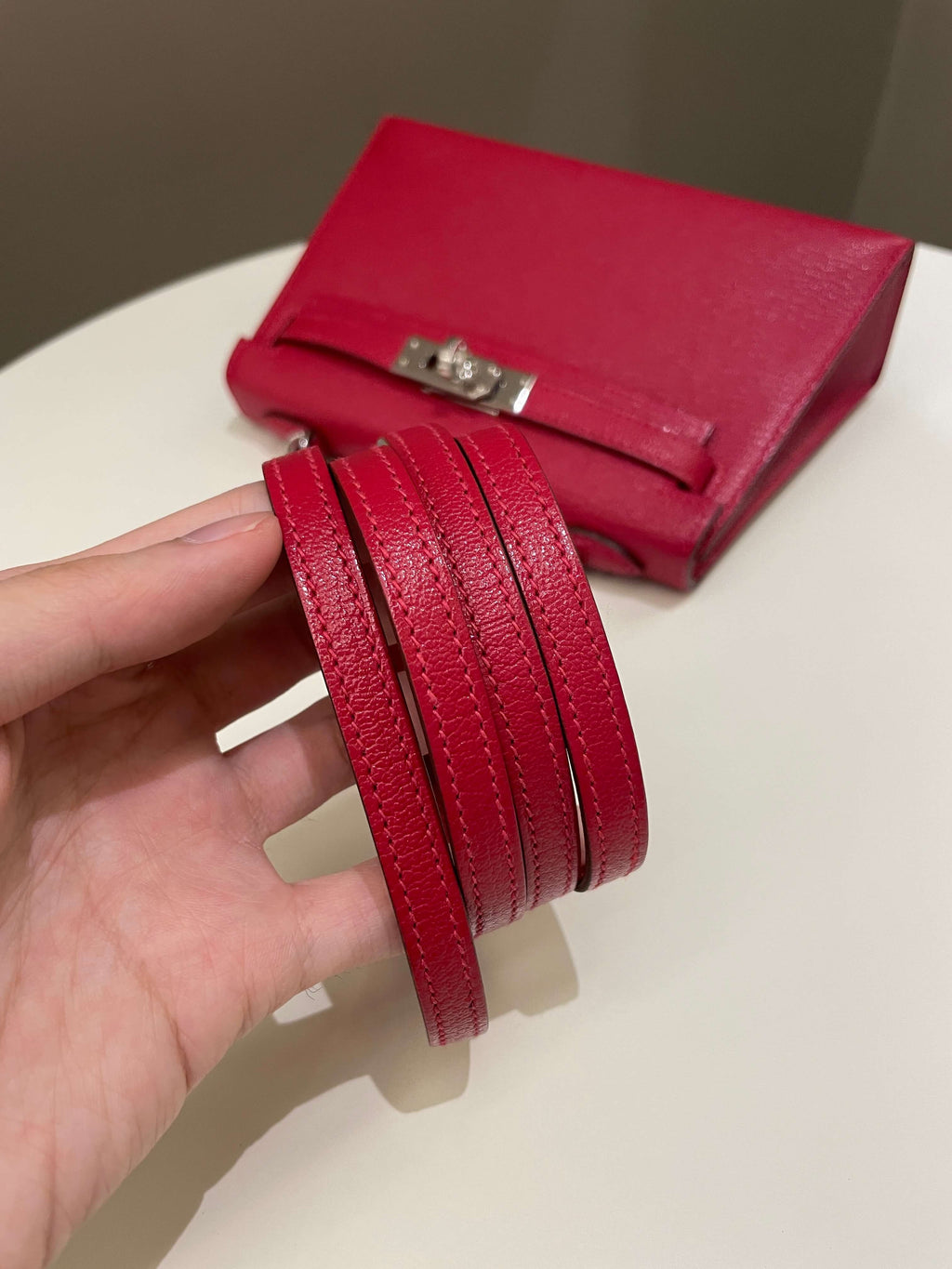 Hermes Mini Kelly 20 Rouge Casaque / Pink ChÃƒÆ’Ã‚Â¨vre
