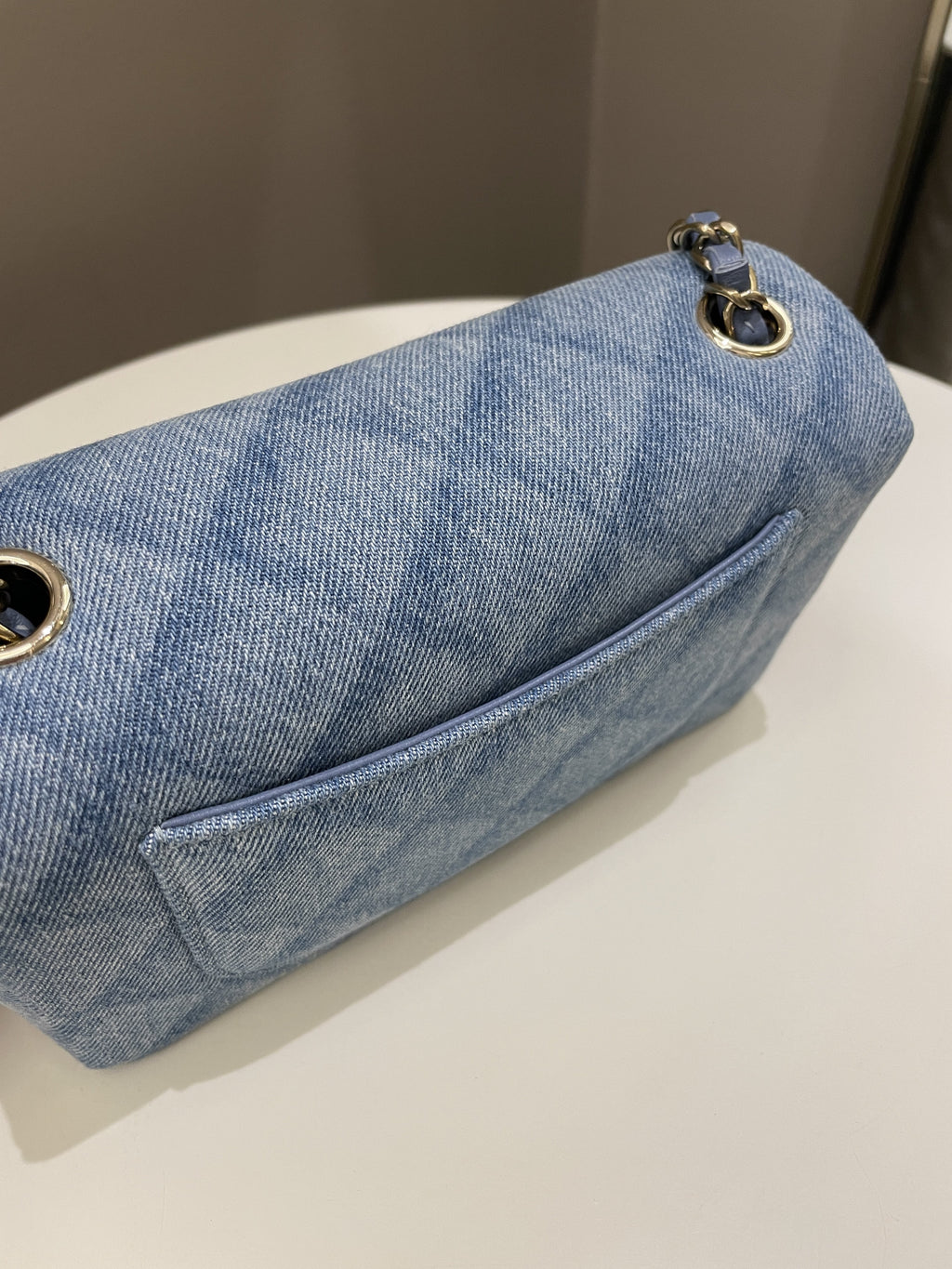 Chanel Classic Quilted Mini Rectangular Blue Denim