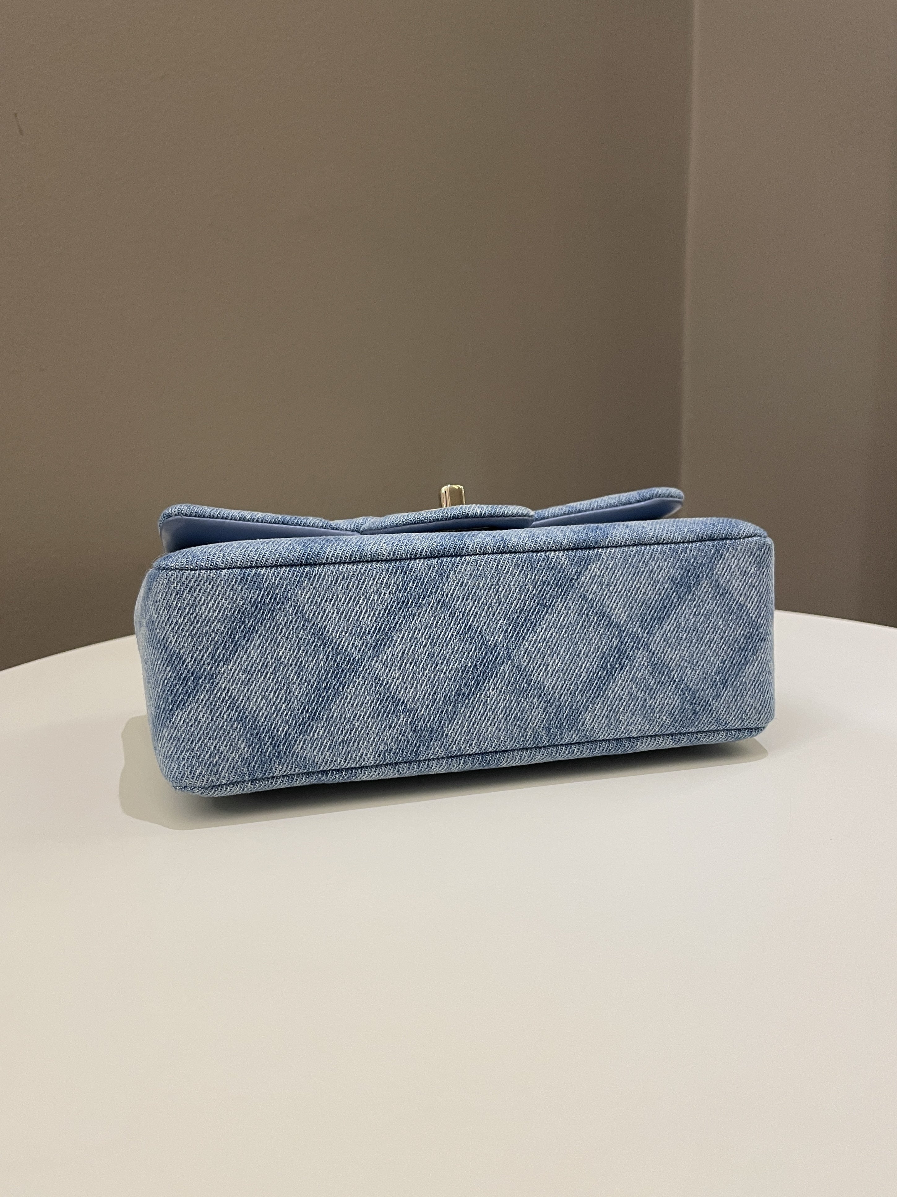 Chanel Classic Quilted Mini Rectangular Blue Denim