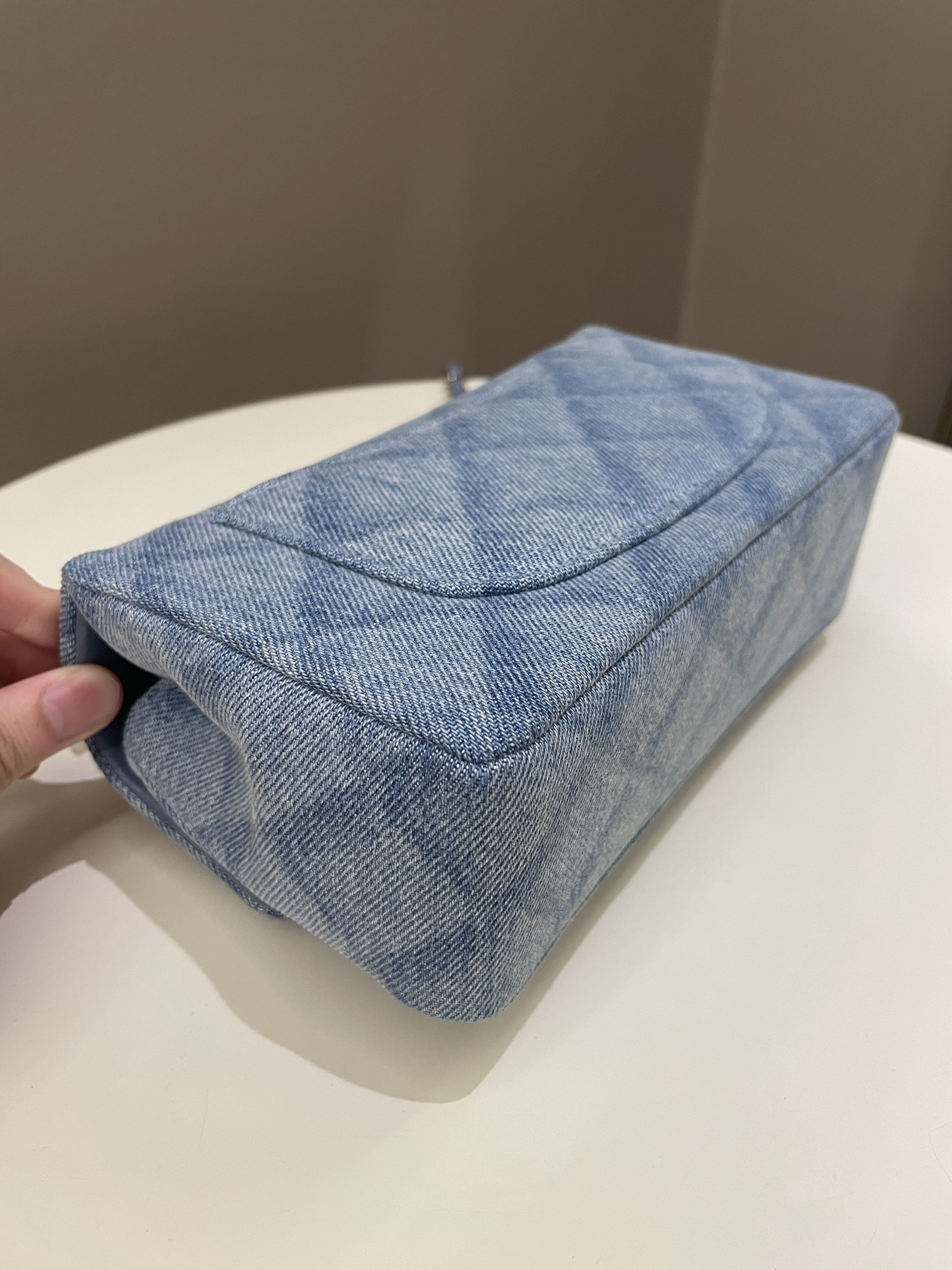 Chanel Classic Quilted Mini Rectangular Blue Denim