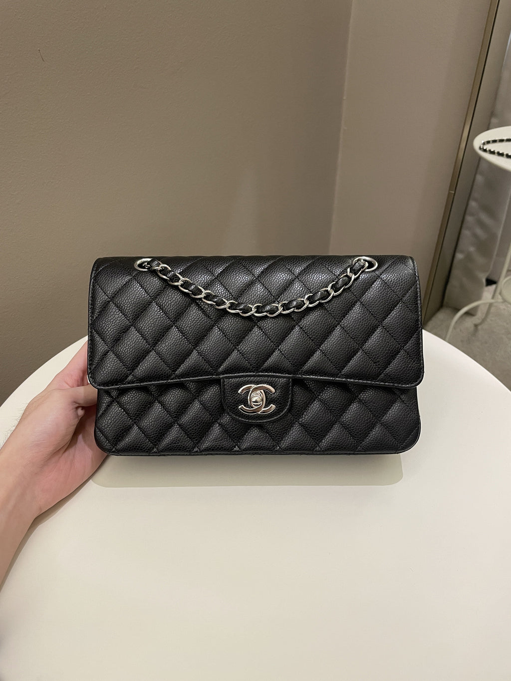 Chanel Classic Quilted Medium Double Flap Black Caviar