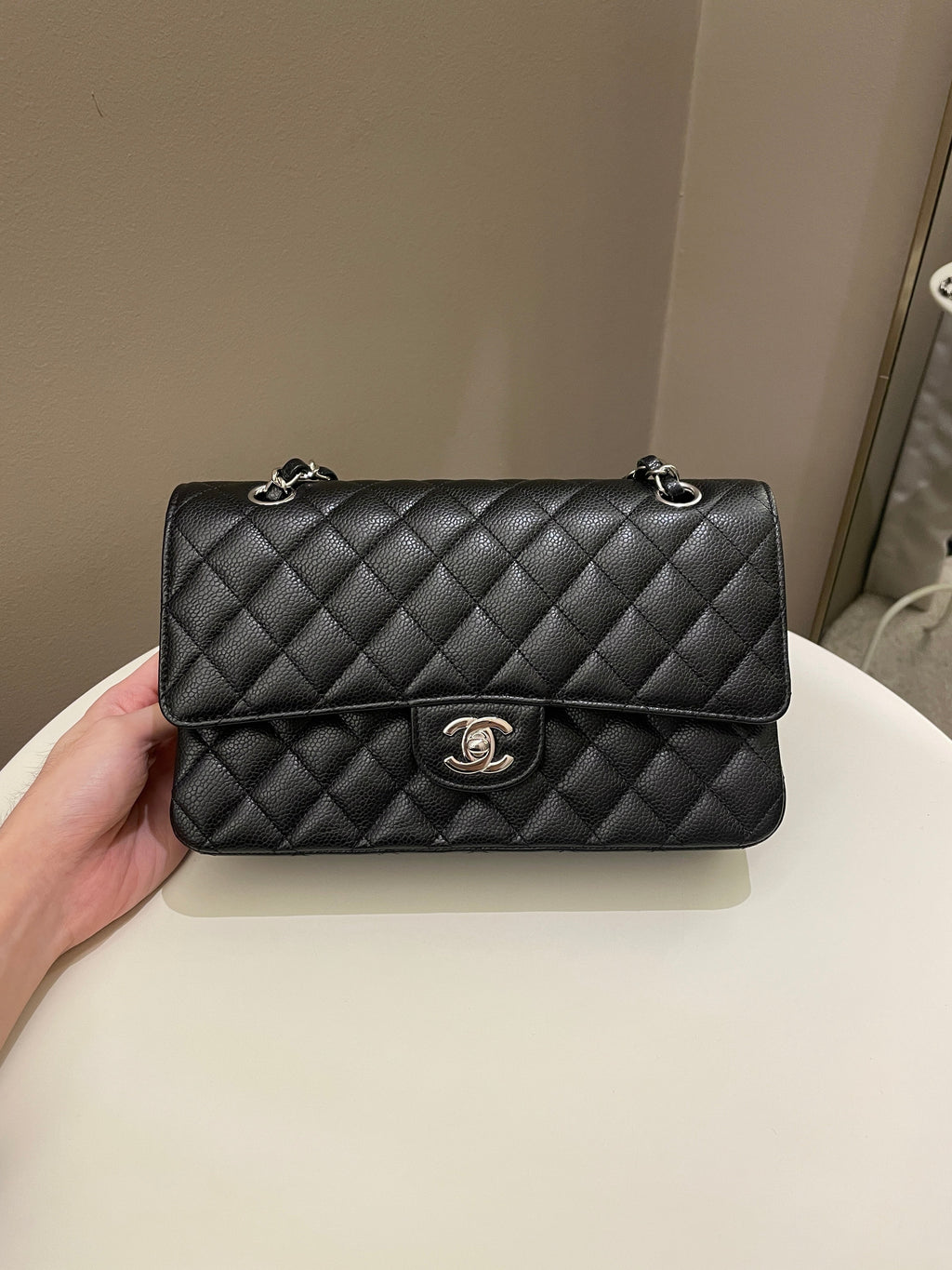 Chanel Classic Quilted Medium Double Flap Black Caviar