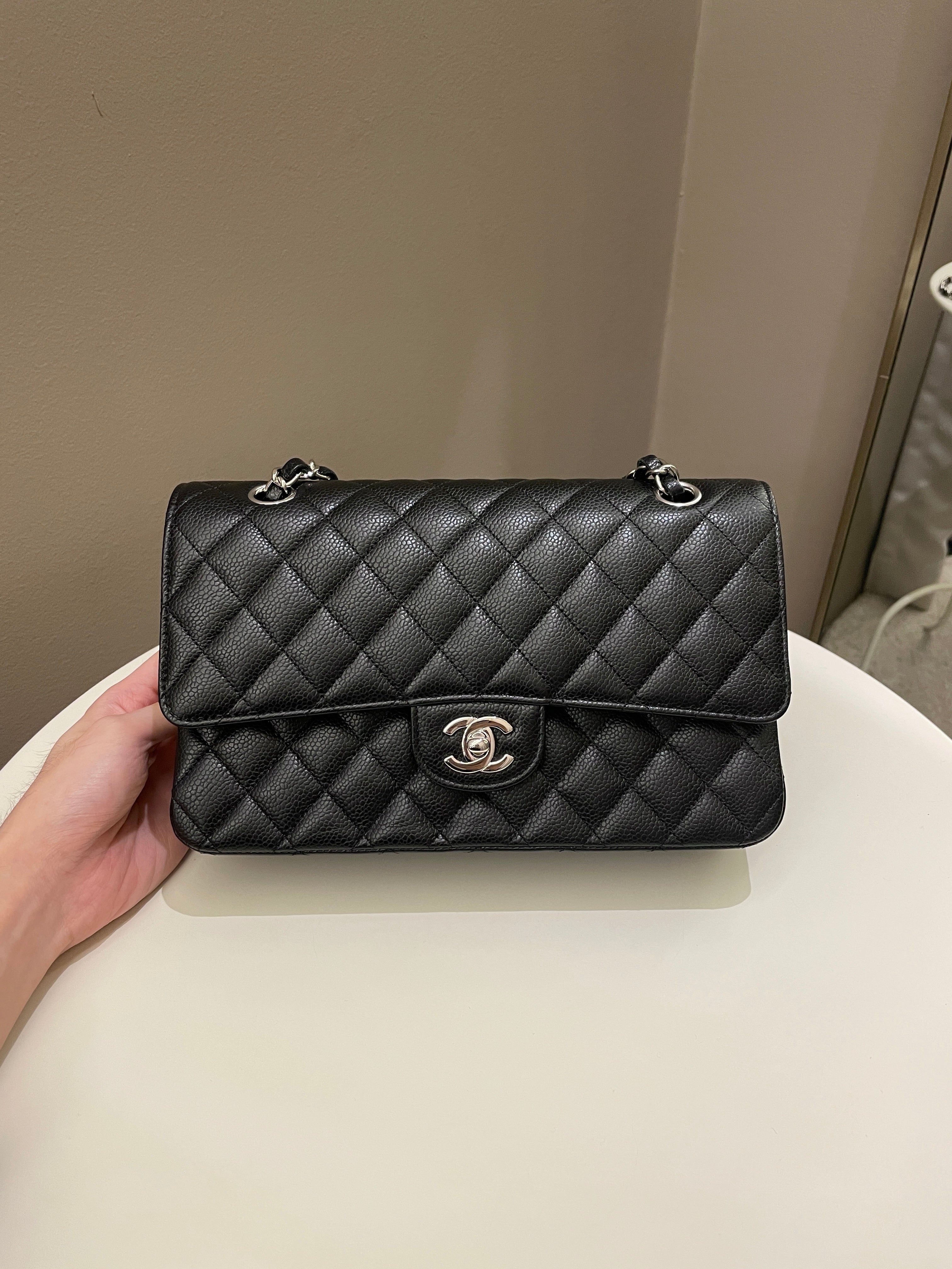 Chanel Classic Quilted Medium Double Flap Black Caviar