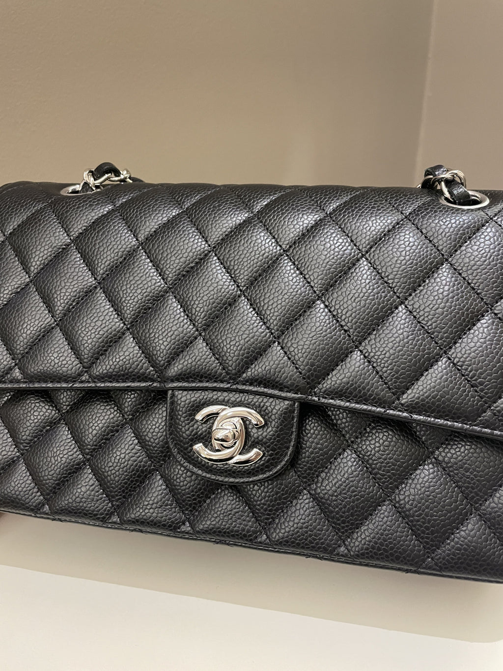 Chanel Classic Quilted Medium Double Flap Black Caviar
