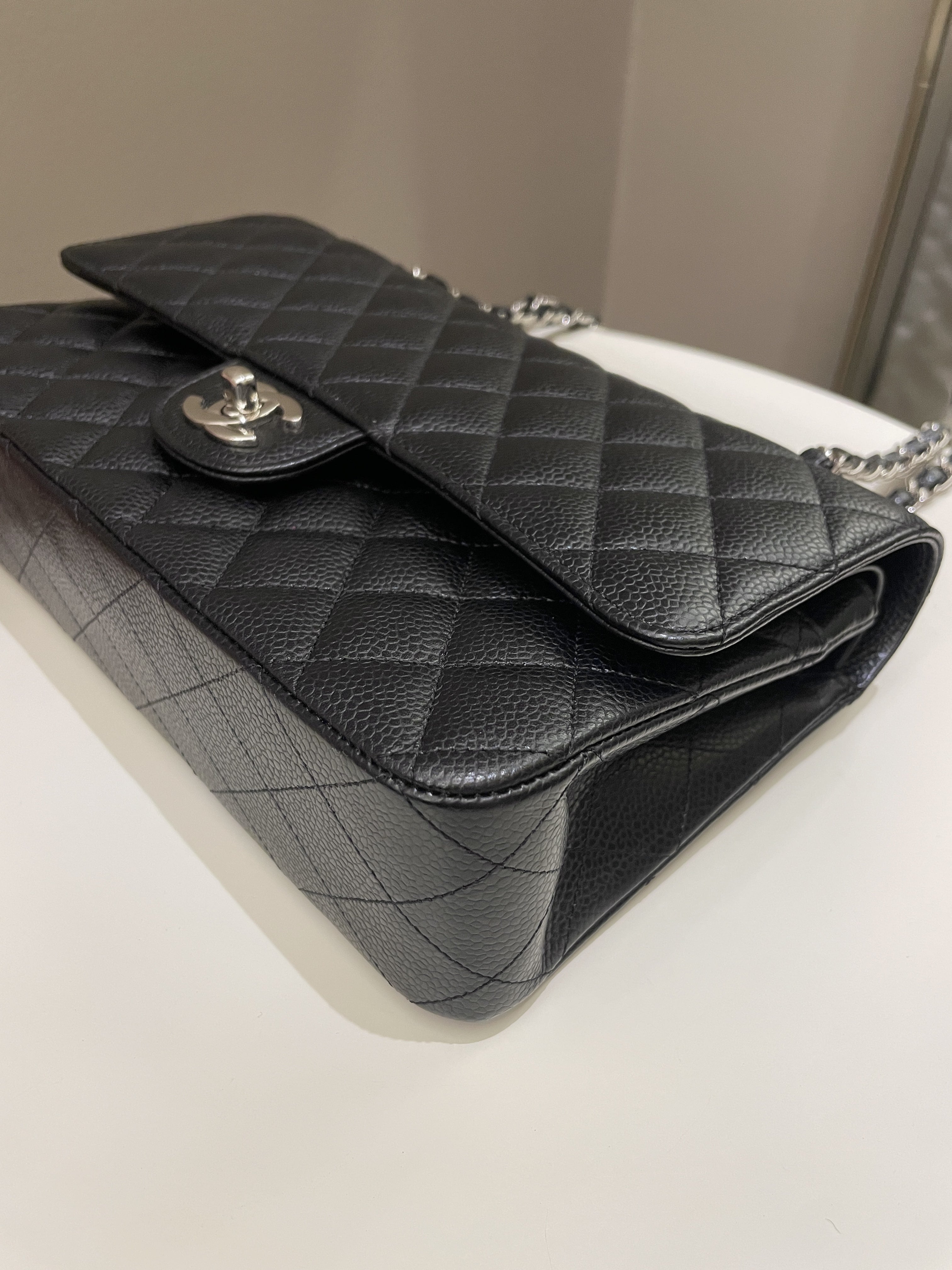 Chanel Classic Quilted Medium Double Flap Black Caviar