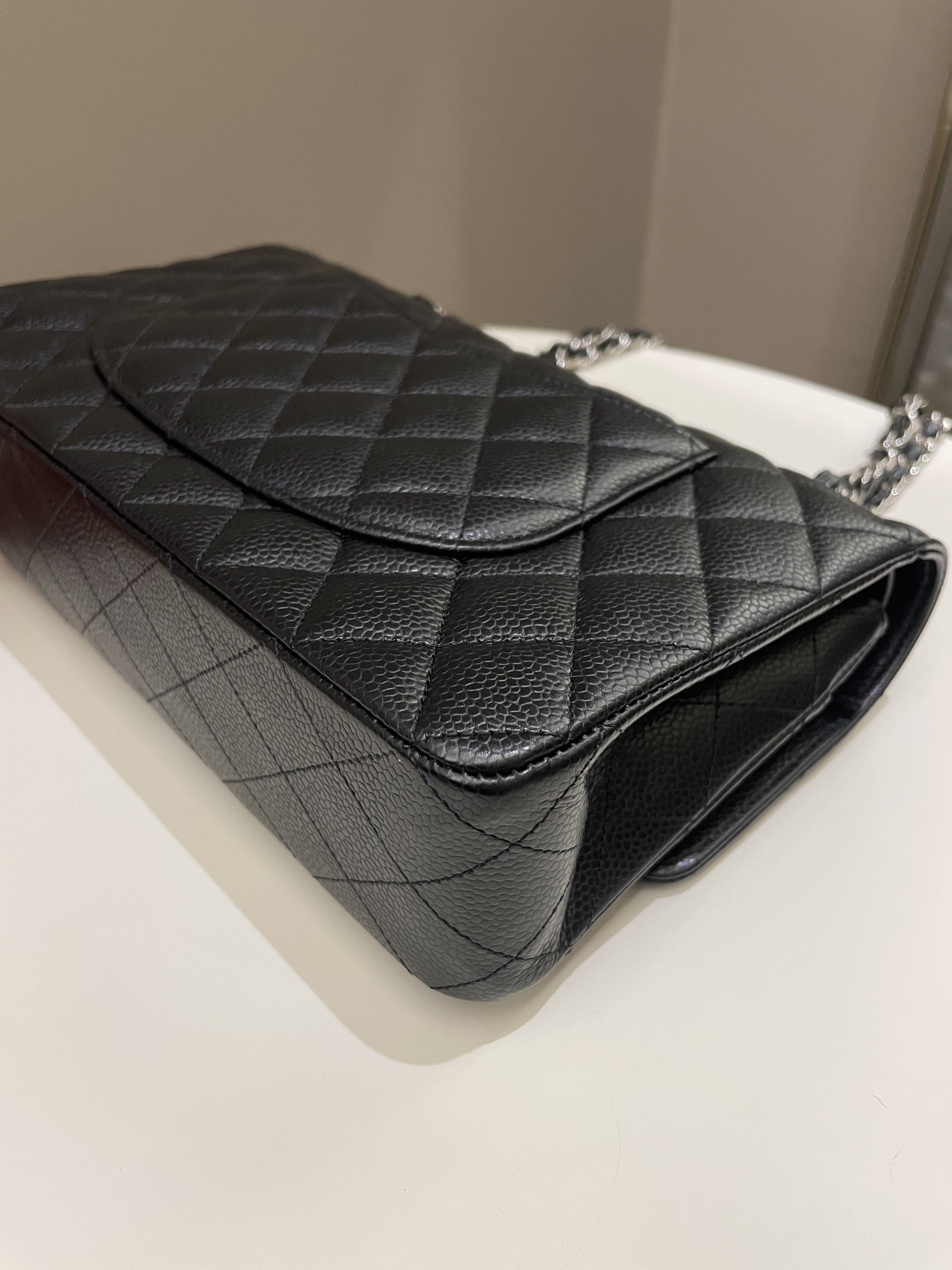 Chanel Classic Quilted Medium Double Flap Black Caviar