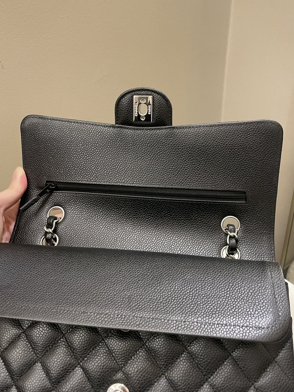 Chanel Classic Quilted Medium Double Flap Black Caviar
