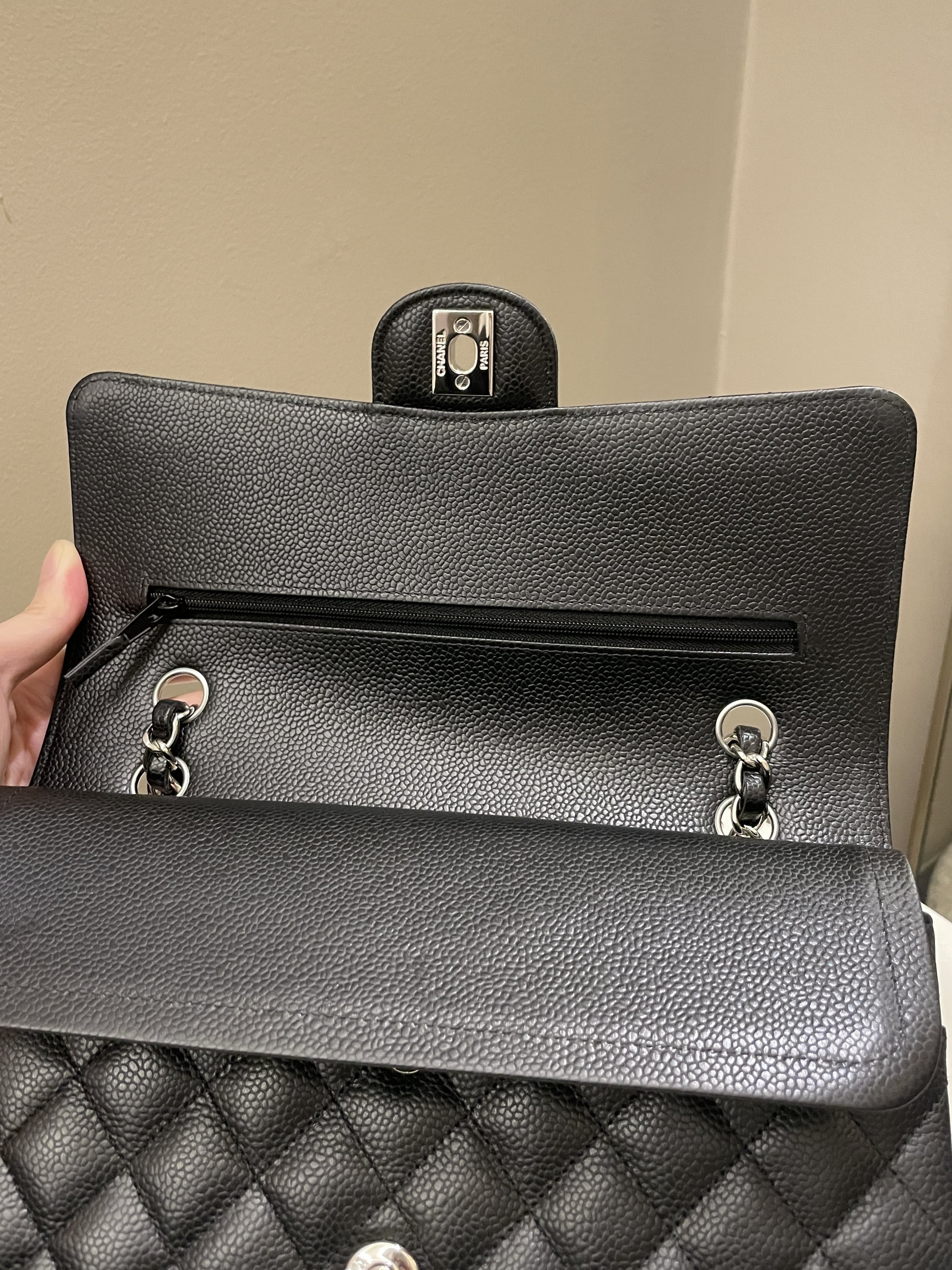 Chanel Classic Quilted Medium Double Flap Black Caviar