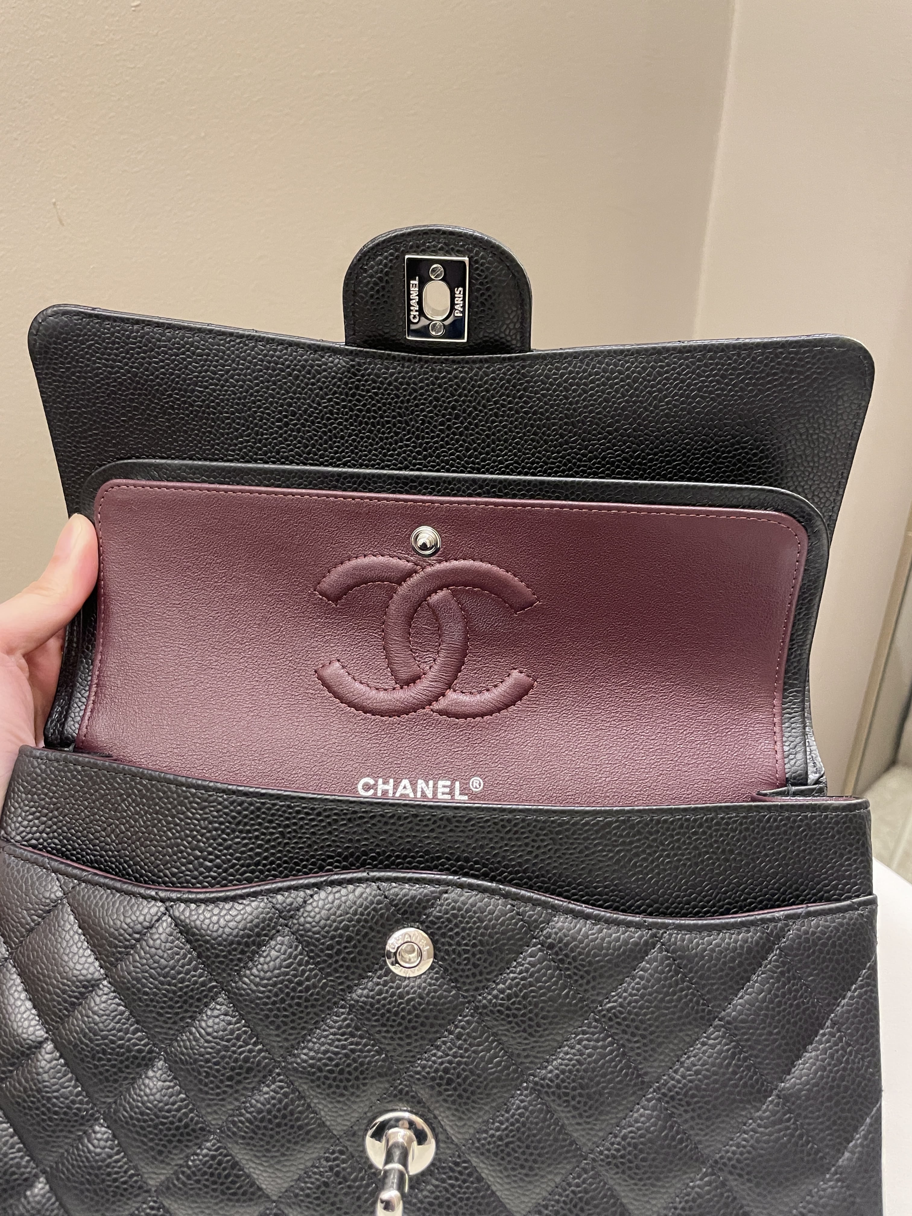 Chanel Classic Quilted Medium Double Flap Black Caviar