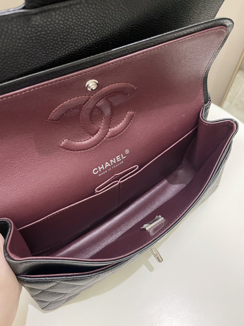 Chanel Classic Quilted Medium Double Flap Black Caviar