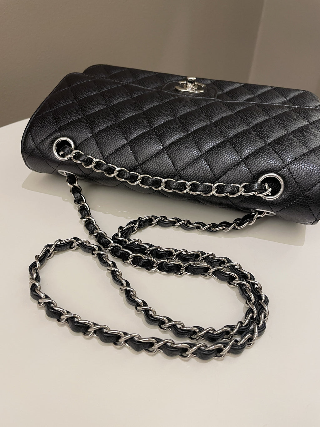 Chanel Classic Quilted Medium Double Flap Black Caviar