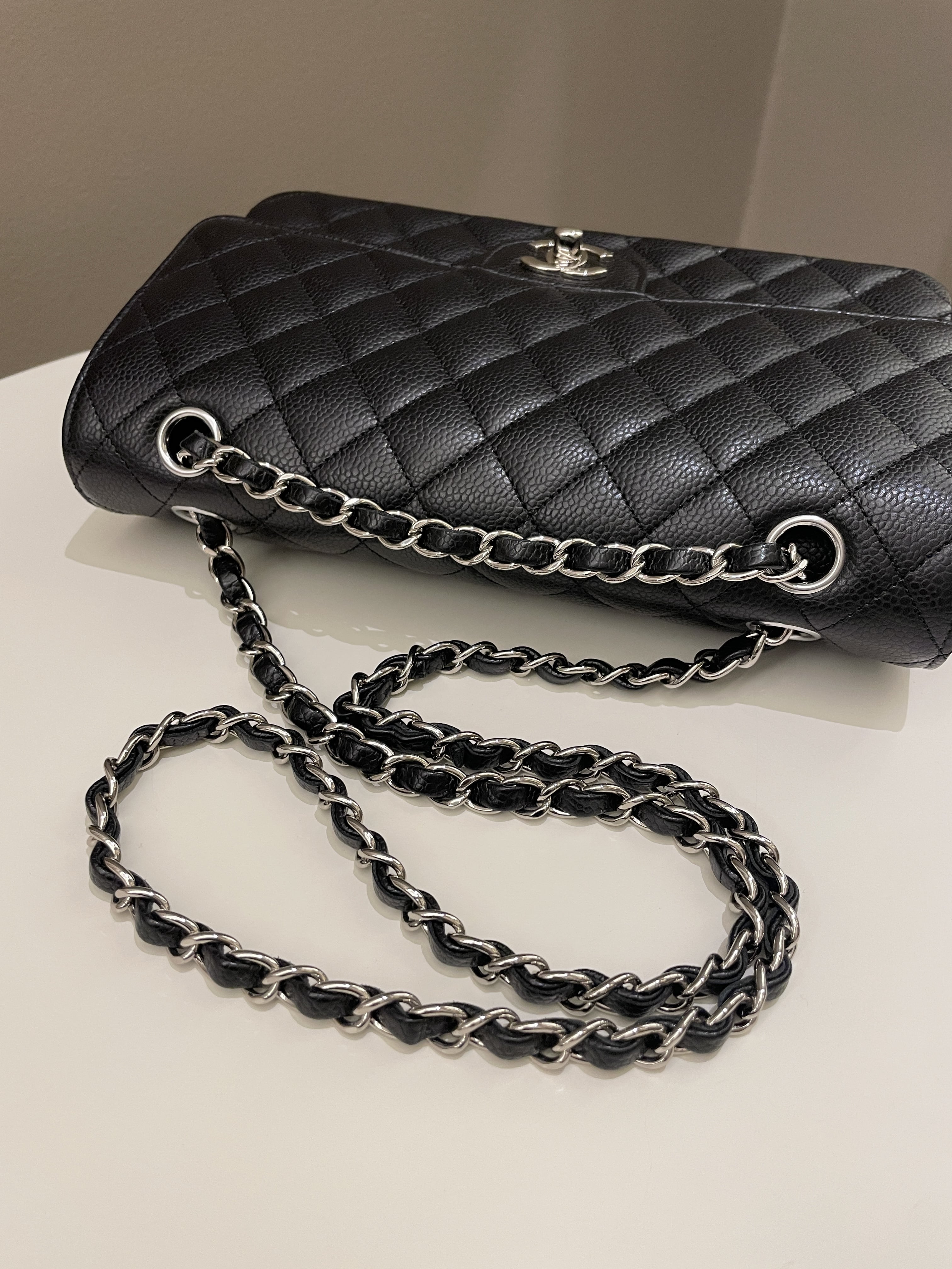 Chanel Classic Quilted Medium Double Flap Black Caviar