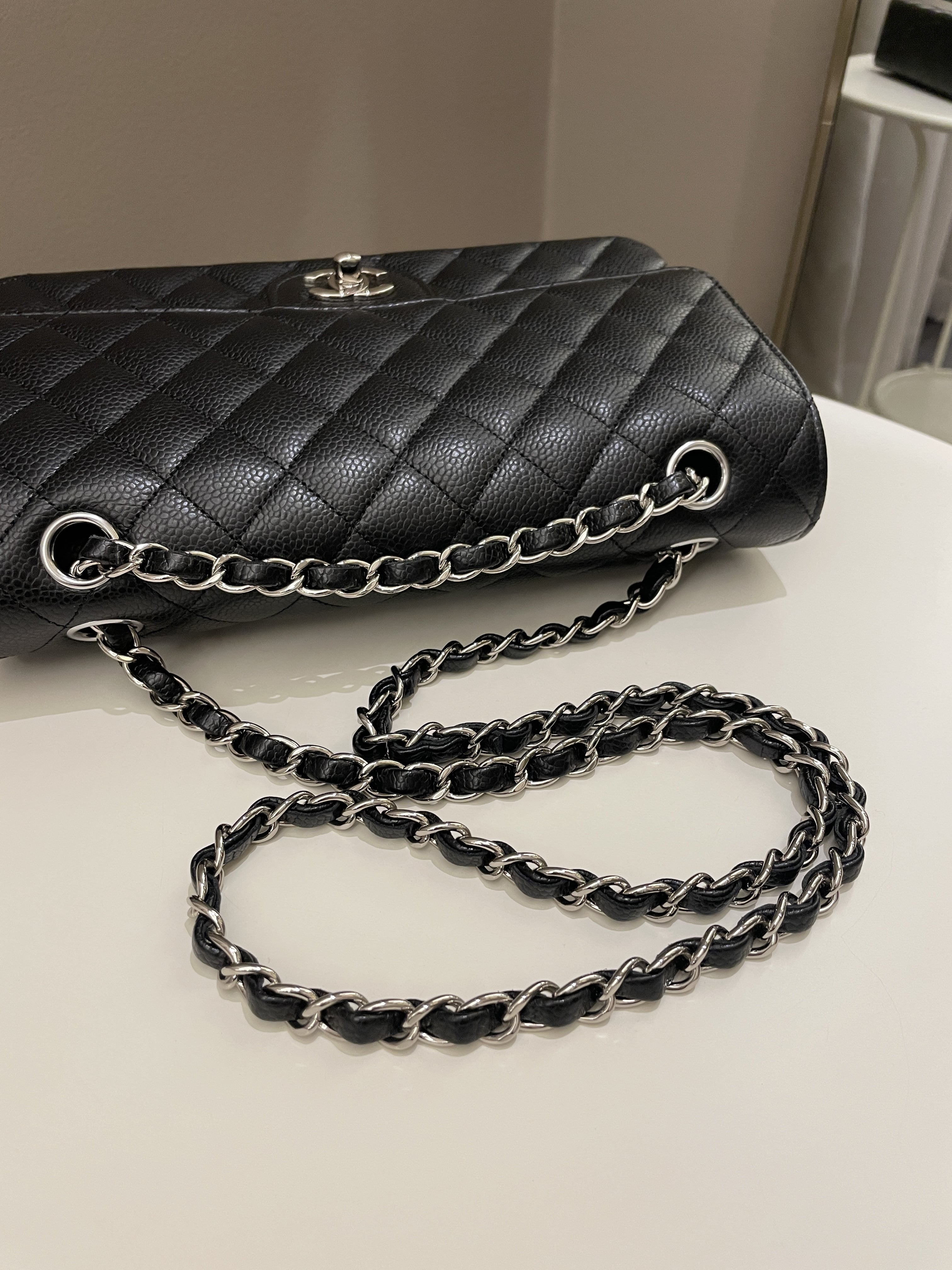 Chanel Classic Quilted Medium Double Flap Black Caviar