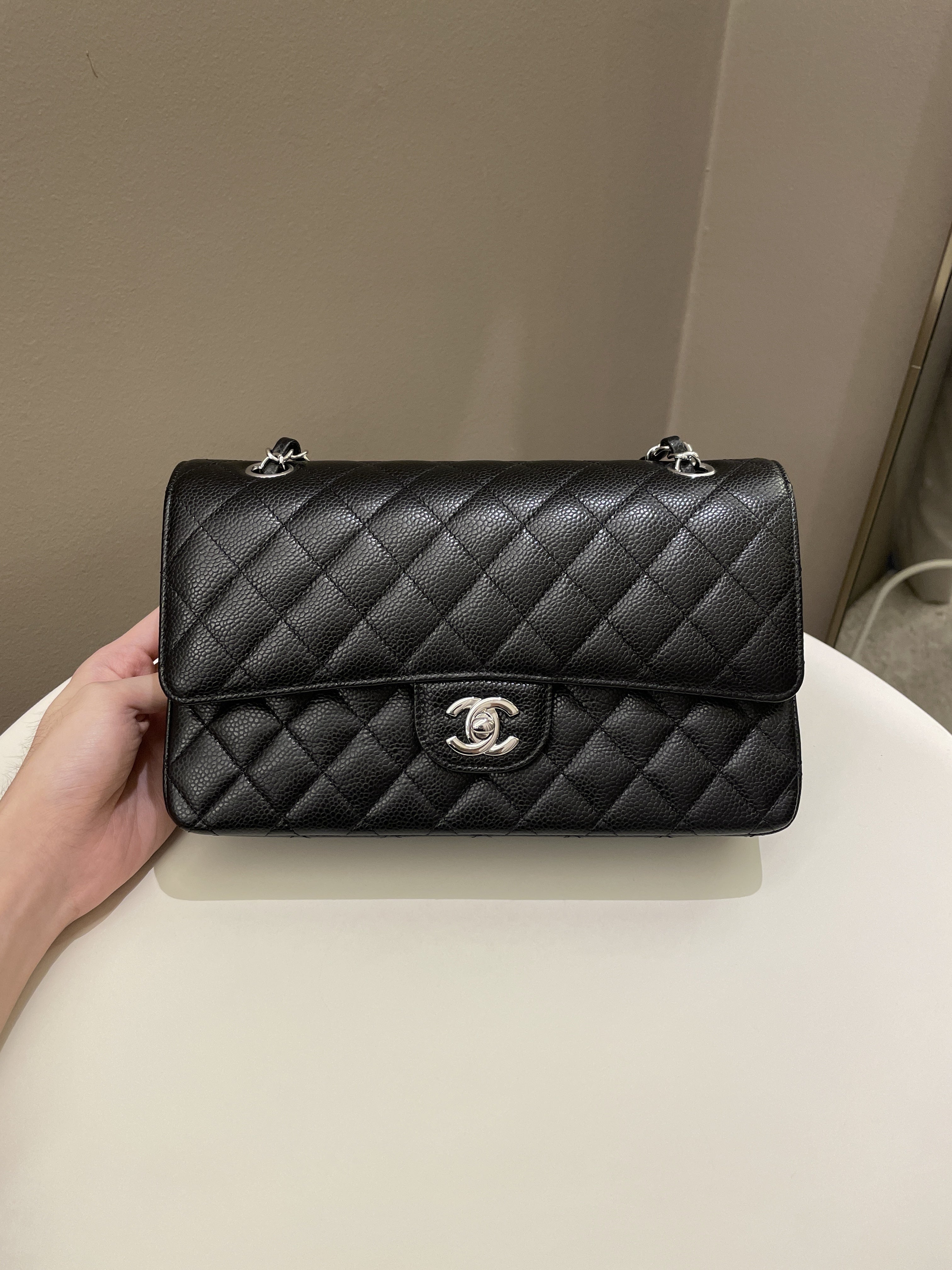Chanel Classic Quilted Medium Double Flap Black Caviar