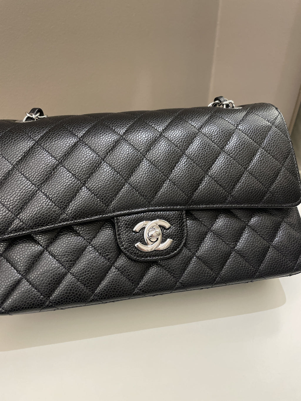 Chanel Classic Quilted Medium Double Flap Black Caviar