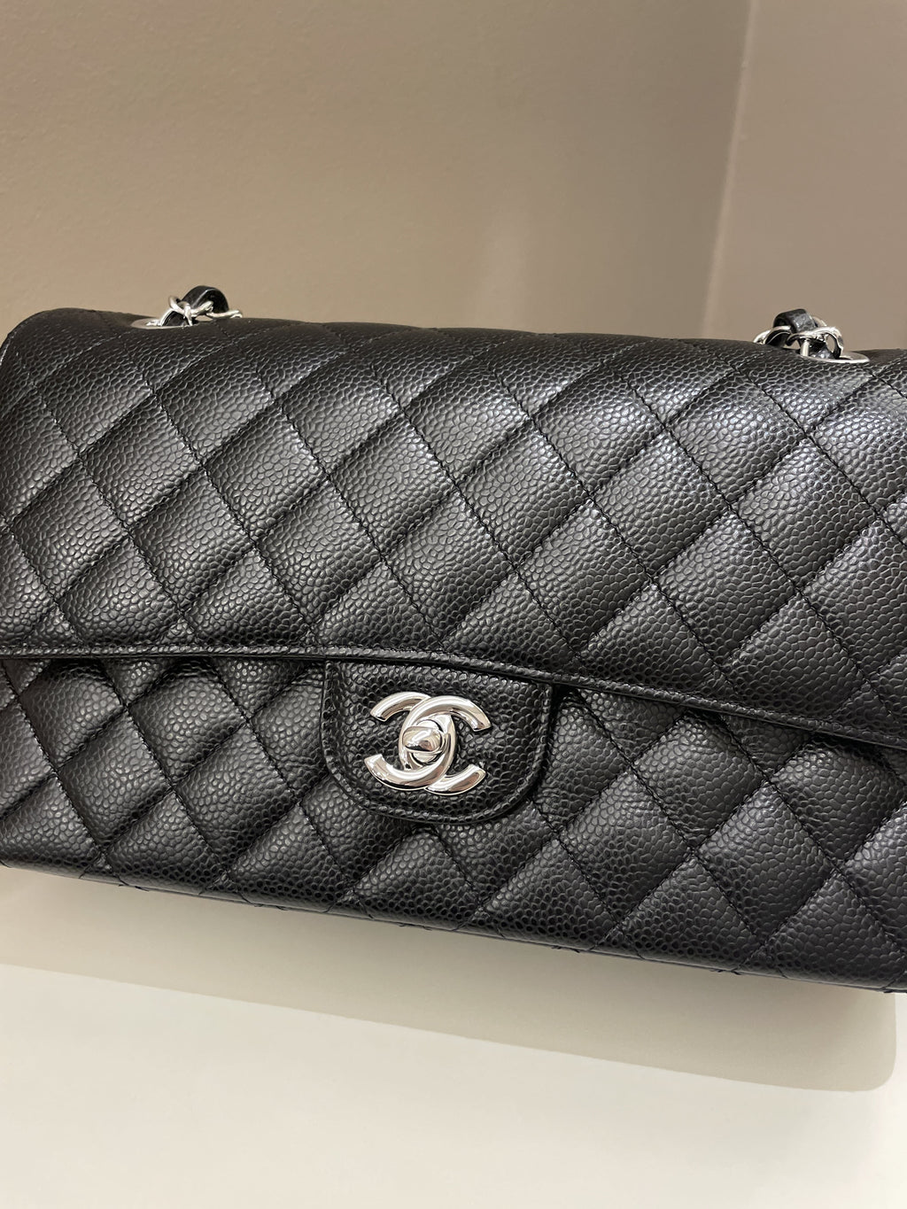 Chanel Classic Quilted Medium Double Flap Black Caviar