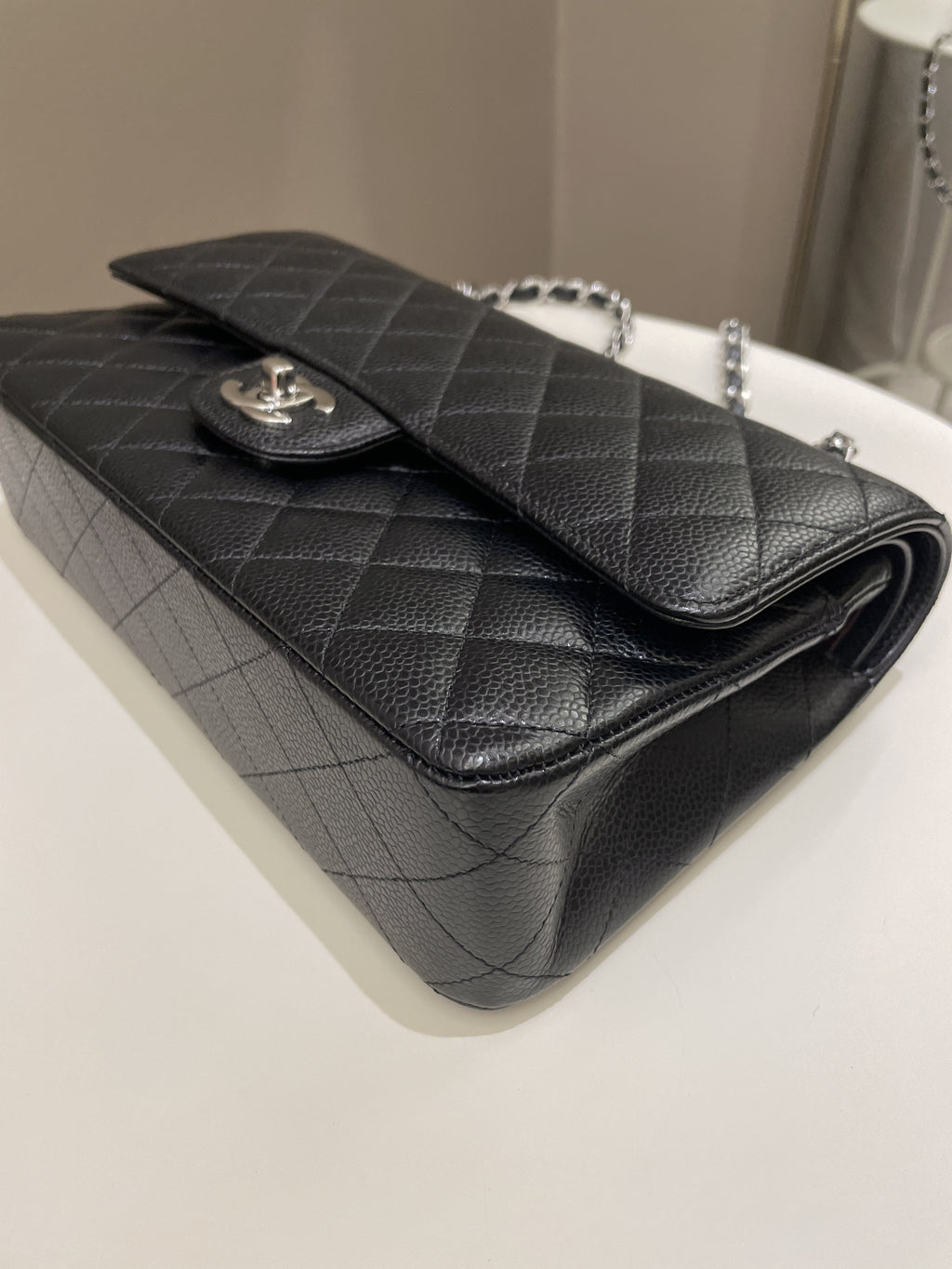 Chanel Classic Quilted Medium Double Flap Black Caviar