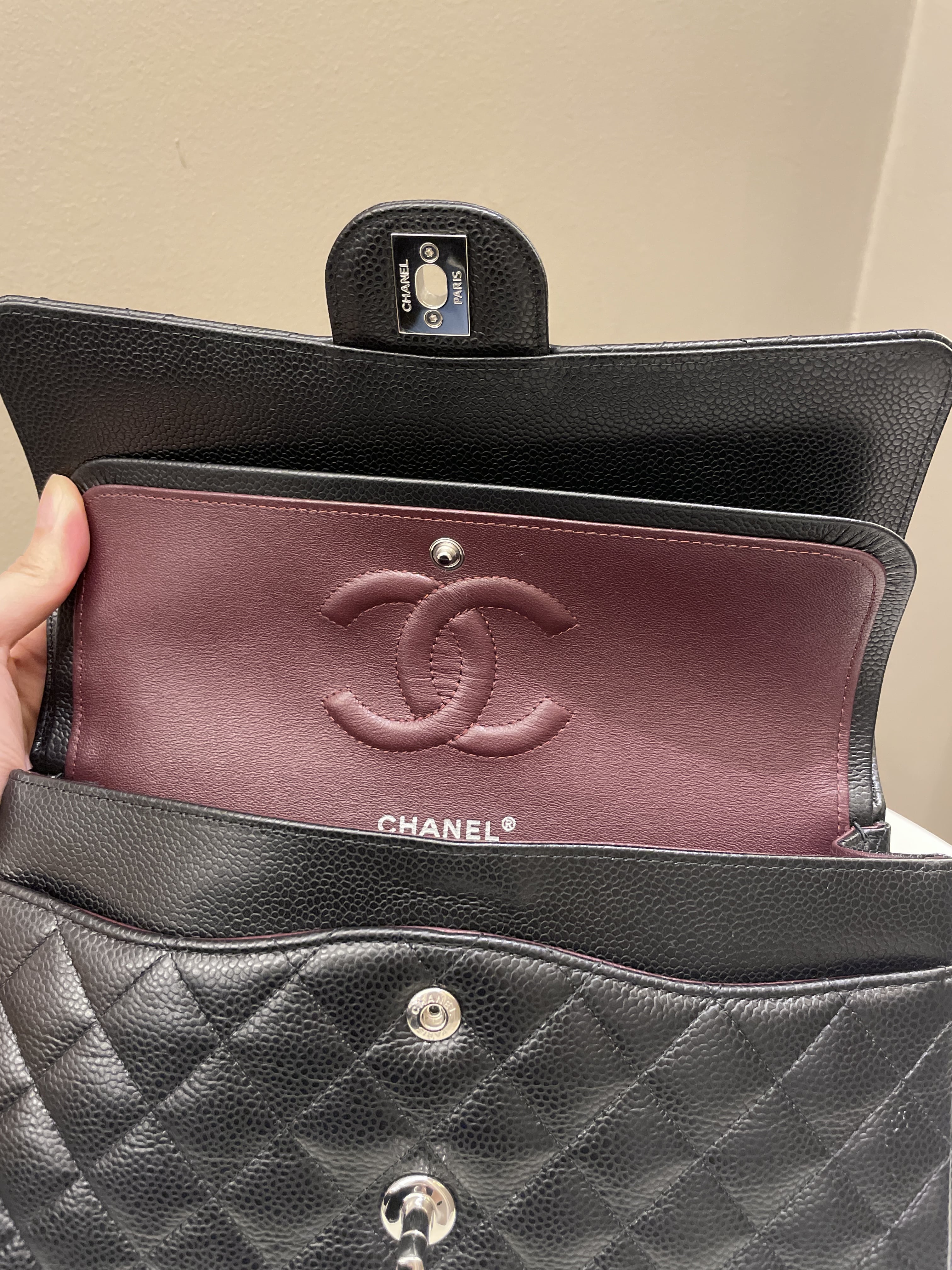 Chanel Classic Quilted Medium Double Flap Black Caviar