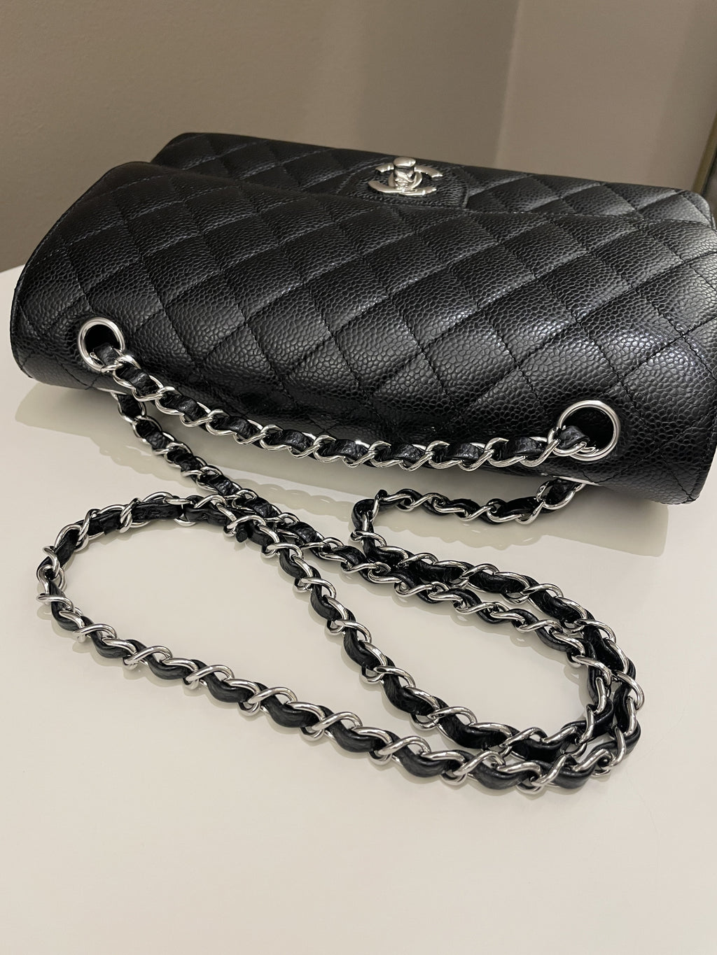 Chanel Classic Quilted Medium Double Flap Black Caviar
