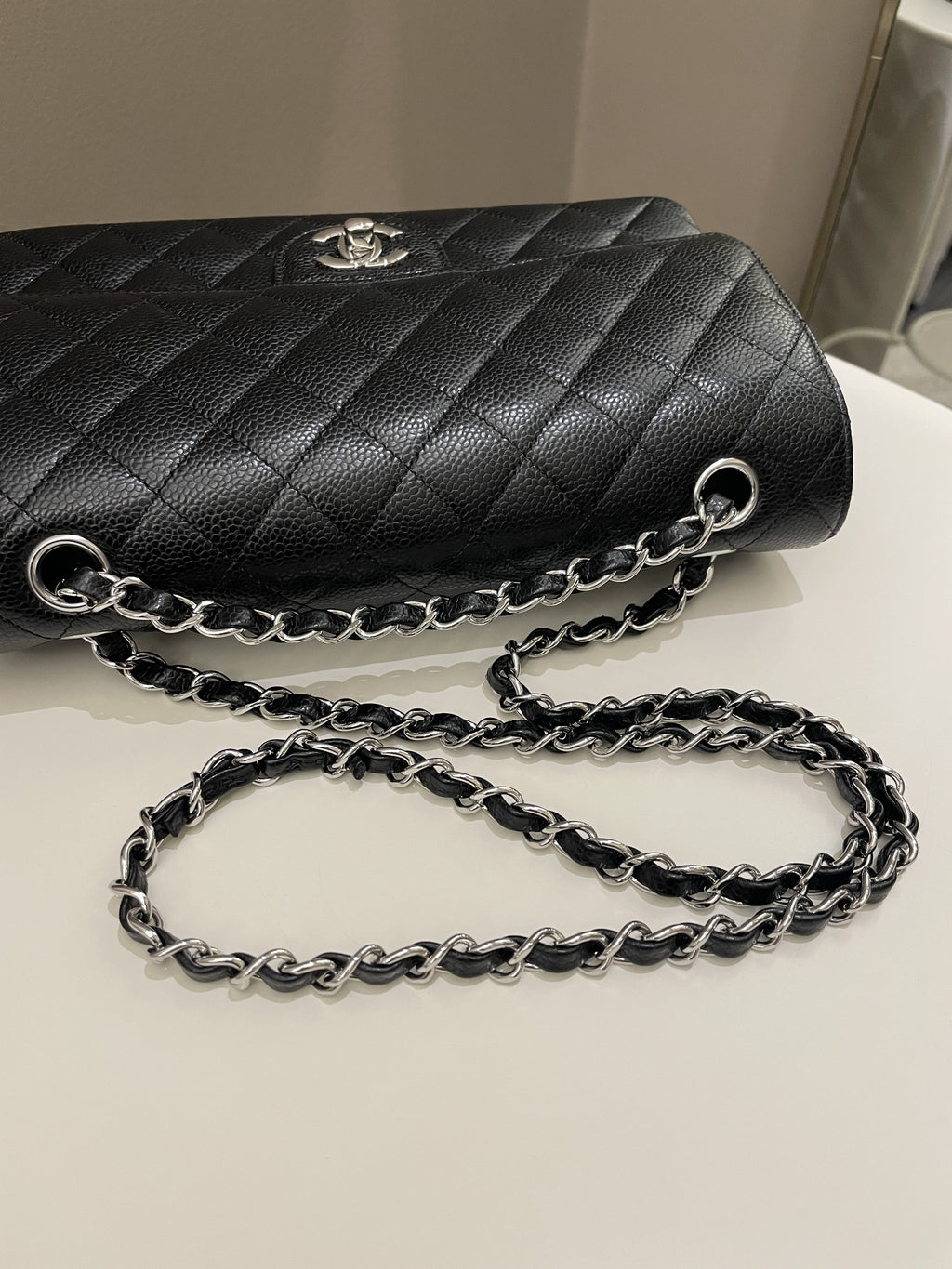 Chanel Classic Quilted Medium Double Flap Black Caviar
