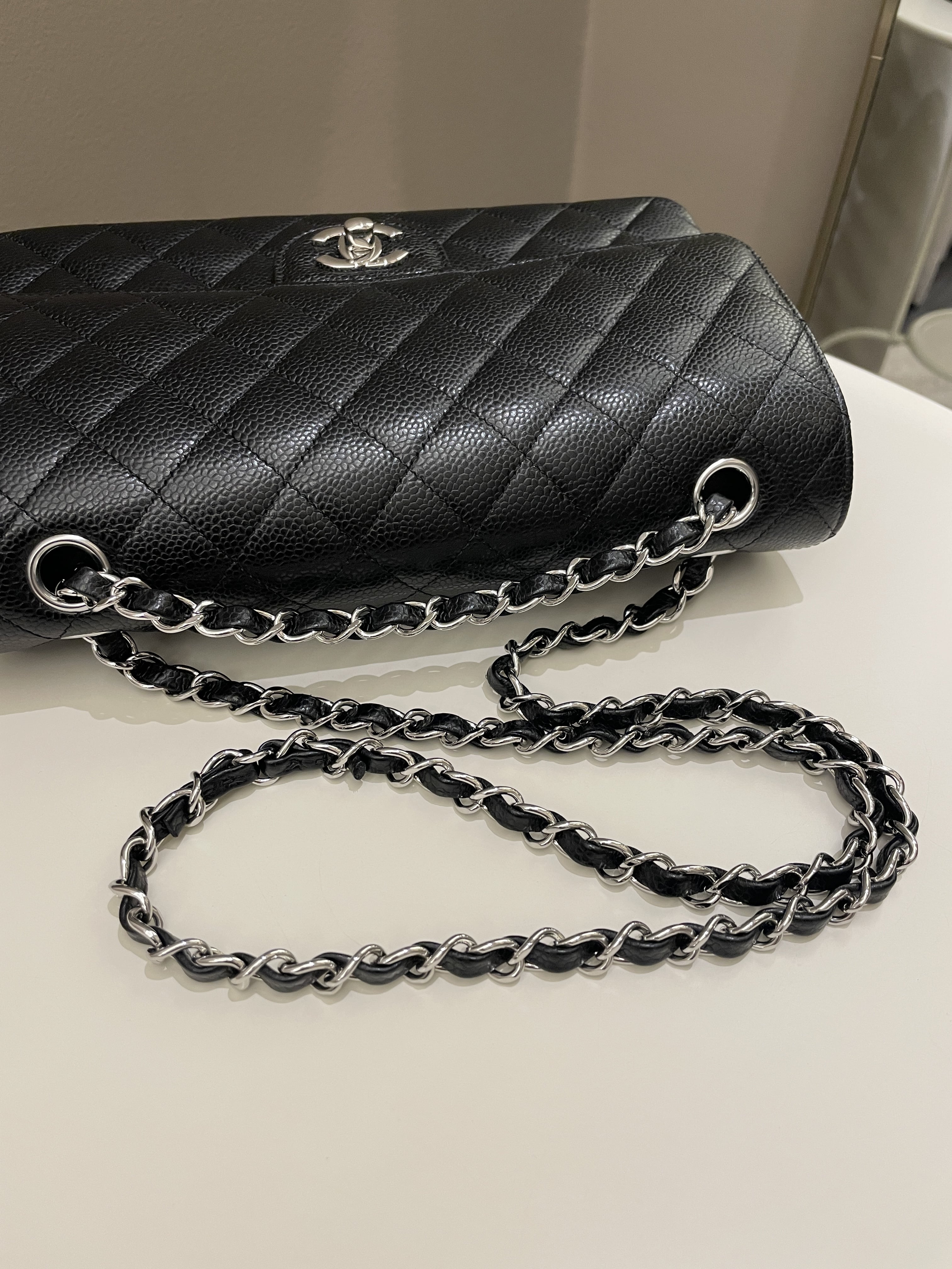 Chanel Classic Quilted Medium Double Flap Black Caviar