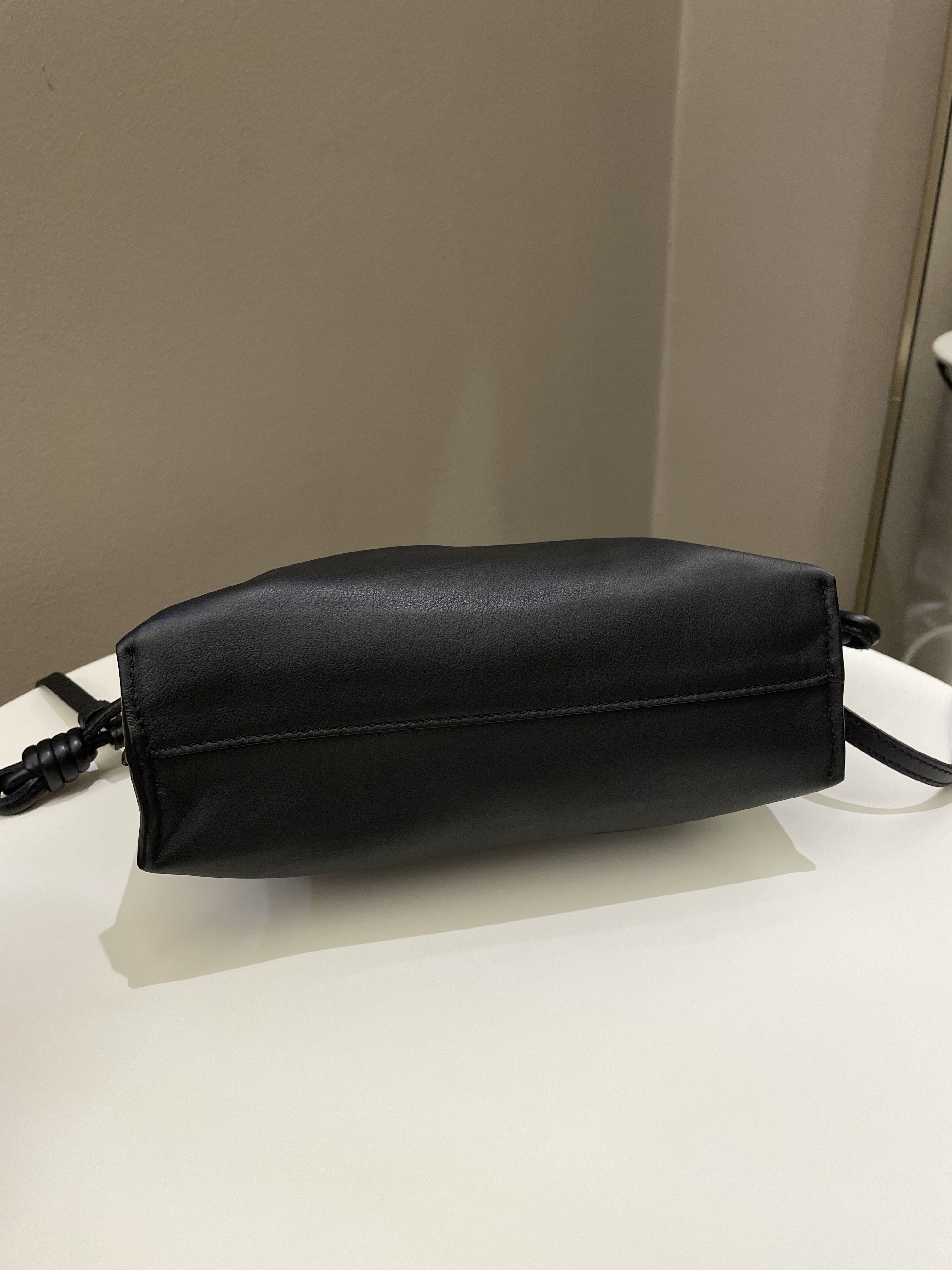 Loewe Mini Flamenco Knot Clutch + Strap Black