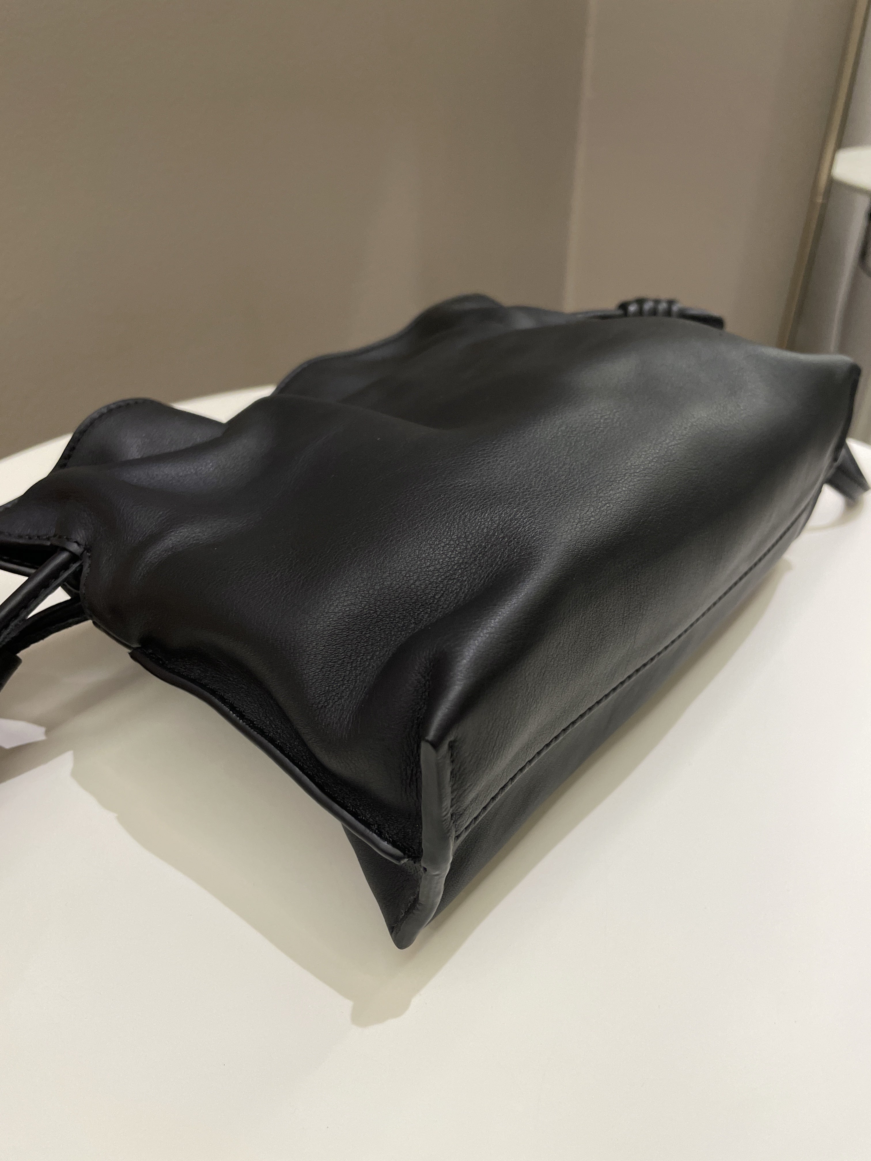 Loewe Mini Flamenco Knot Clutch + Strap Black