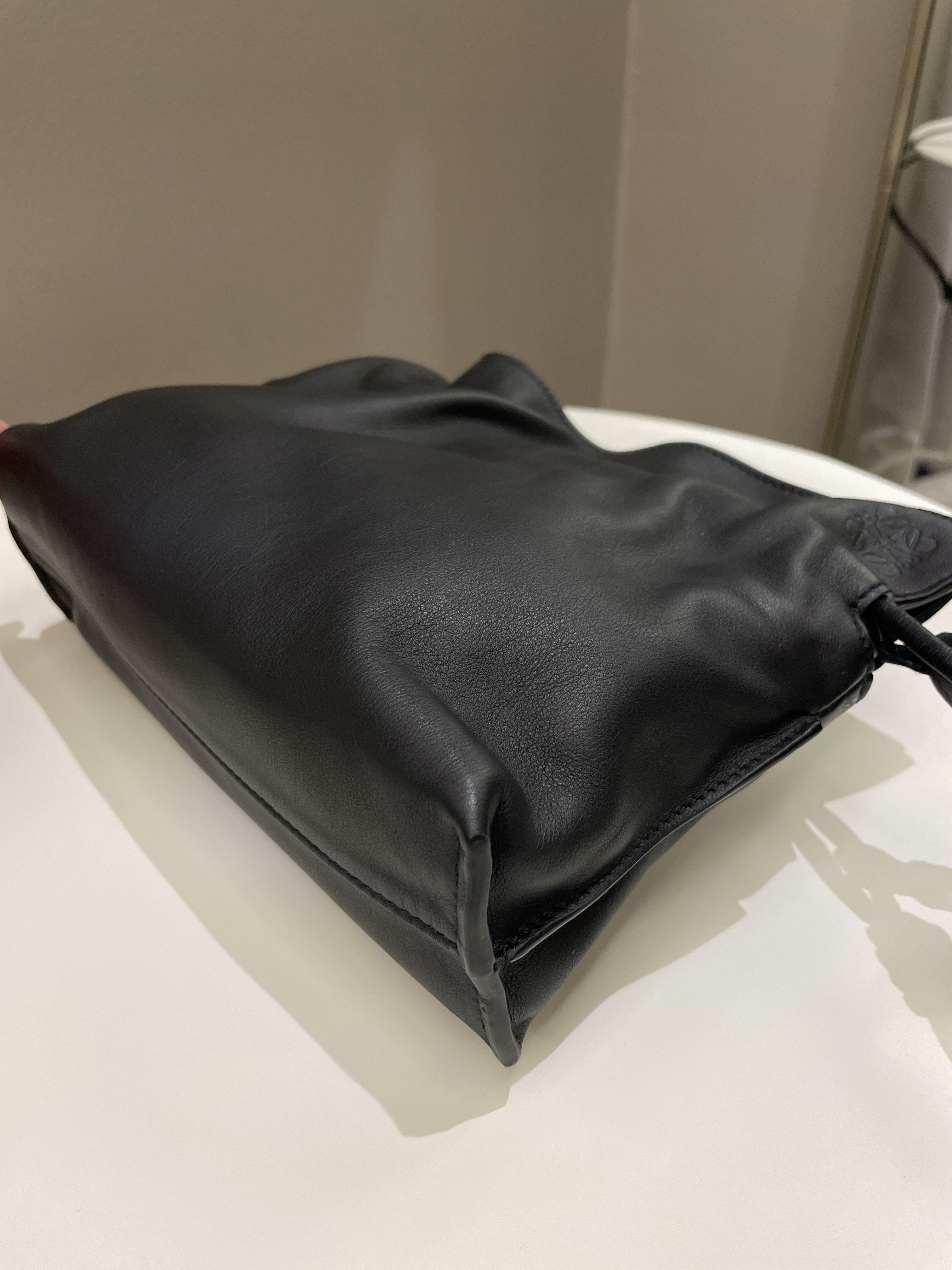 Loewe Mini Flamenco Knot Clutch + Strap Black