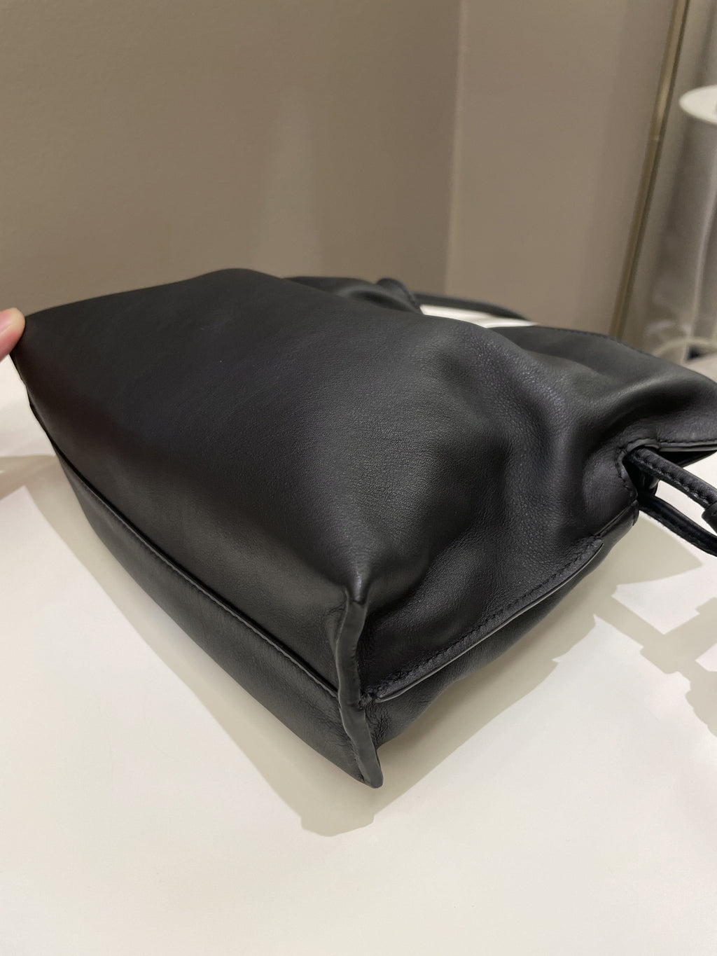 Loewe Mini Flamenco Knot Clutch + Strap Black