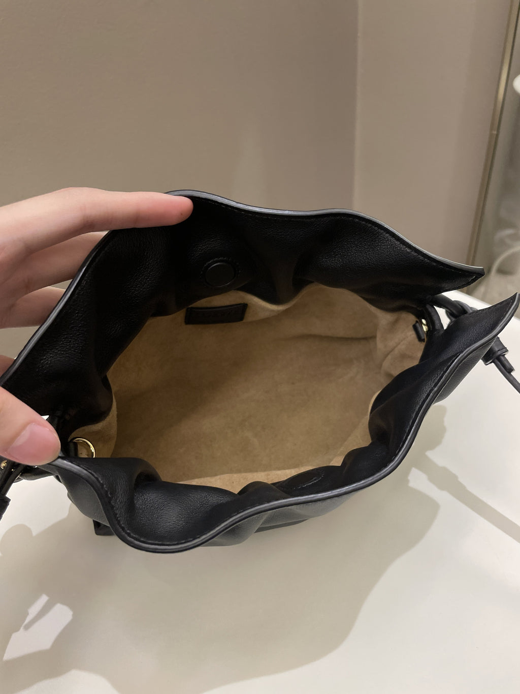 Loewe Mini Flamenco Knot Clutch + Strap Black