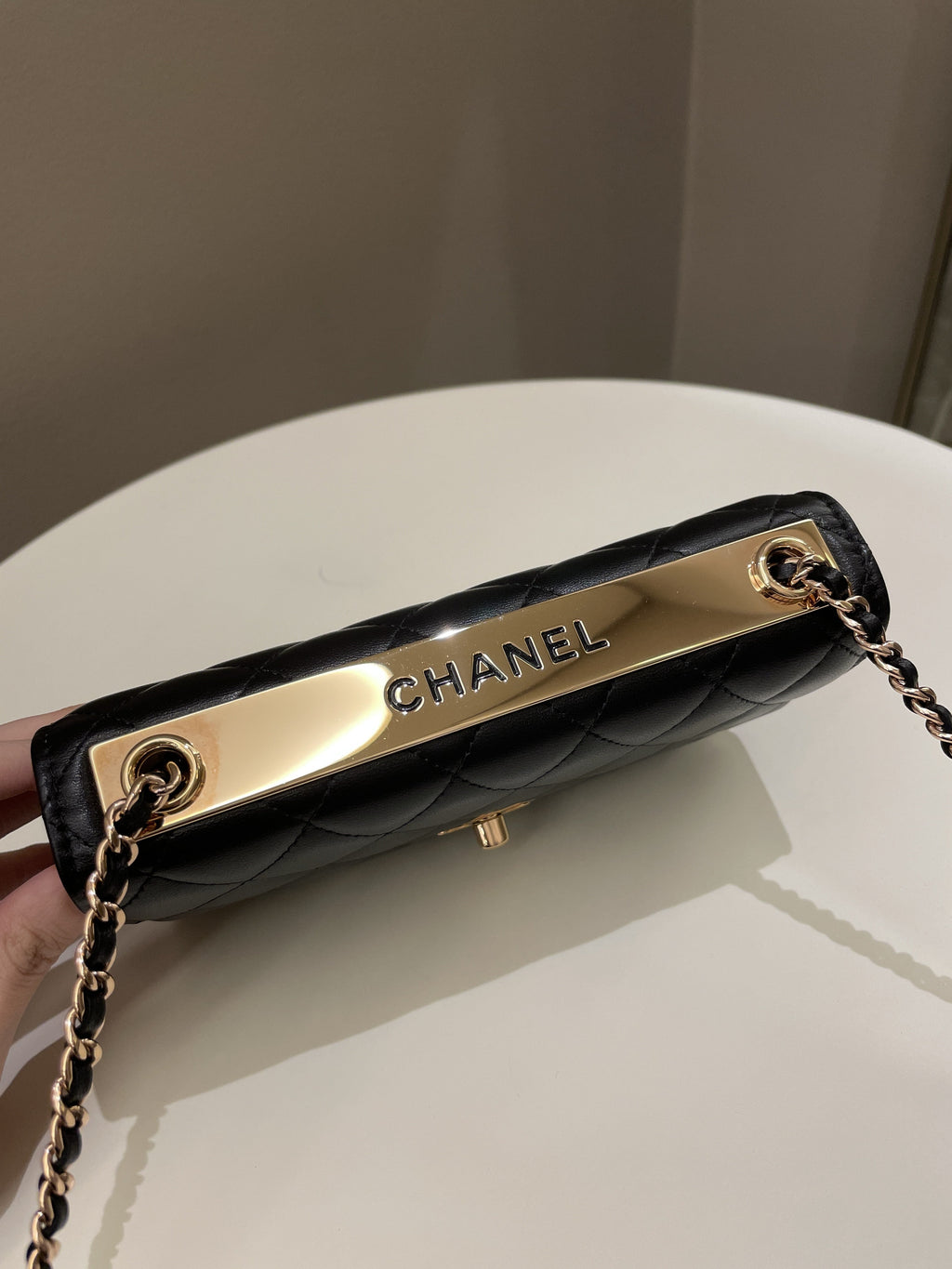 Chanel Trendy CC Wallet On Chain Black Lambskin