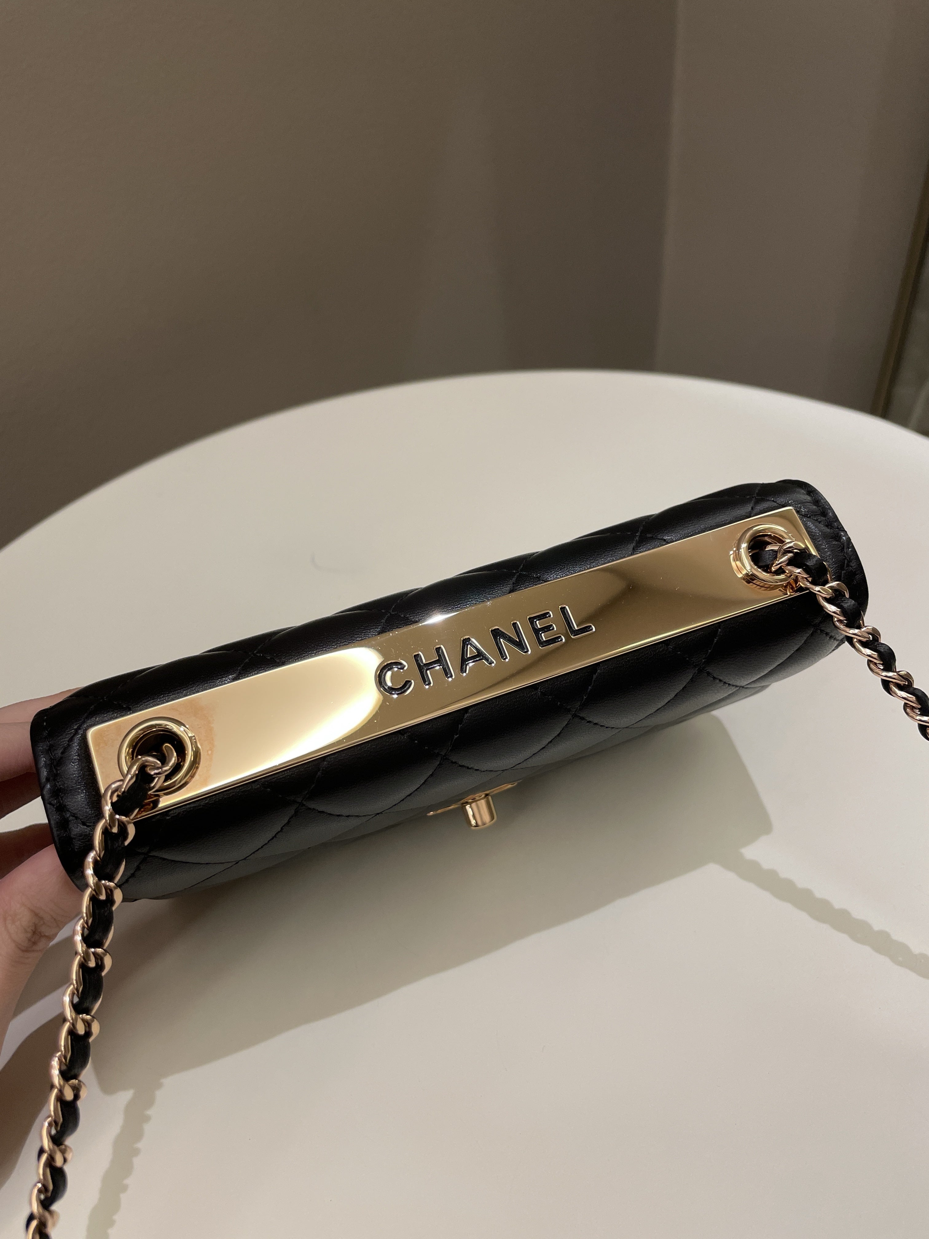 Chanel Trendy CC Wallet On Chain Black Lambskin