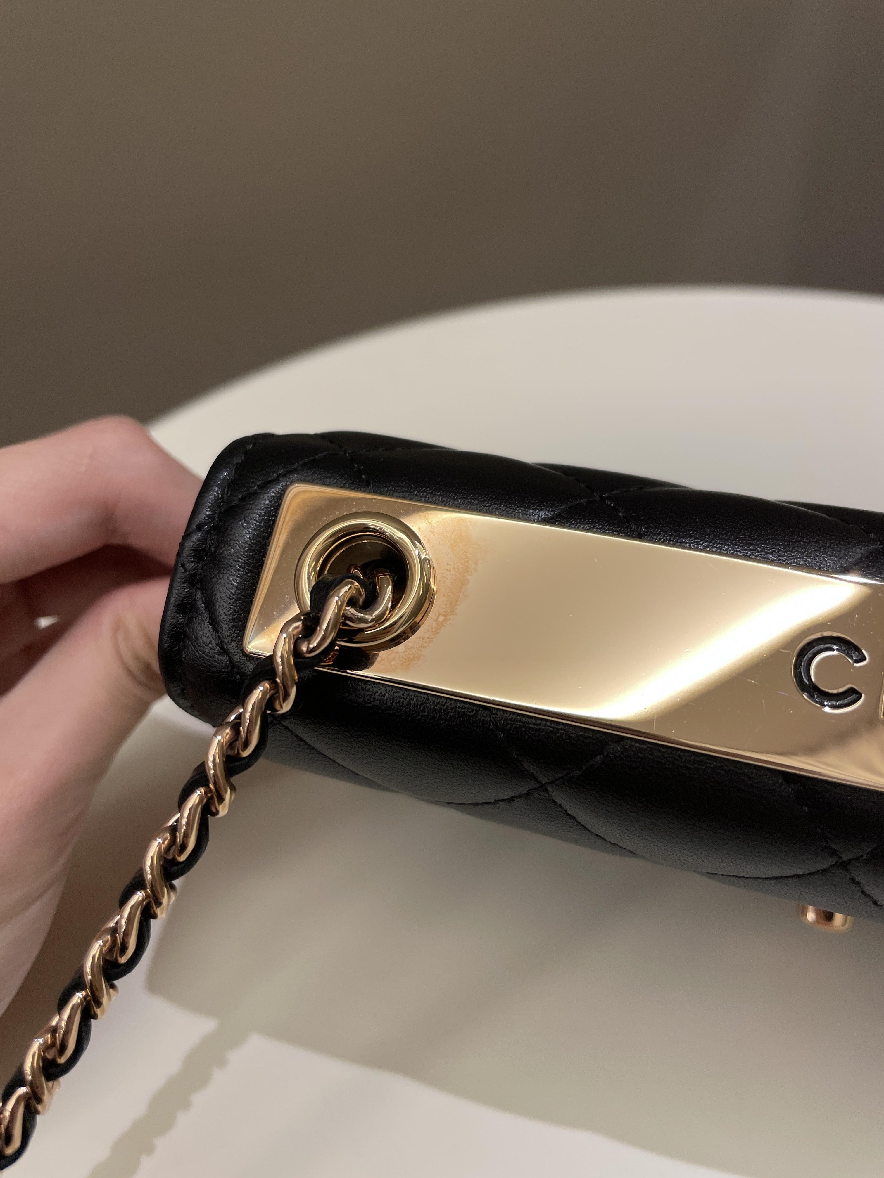 Chanel Trendy CC Wallet On Chain Black Lambskin