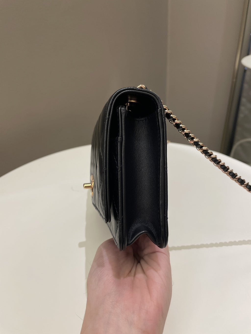 Chanel Trendy CC Wallet On Chain Black Lambskin