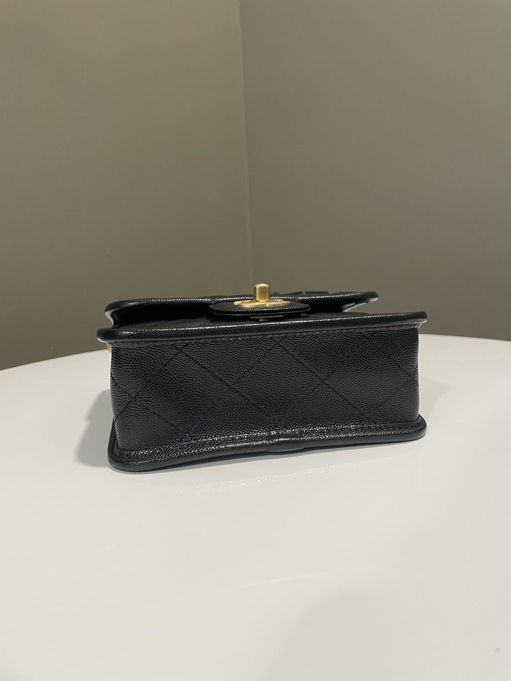 Chanel 22K Flap with Top Handle Black Caviar