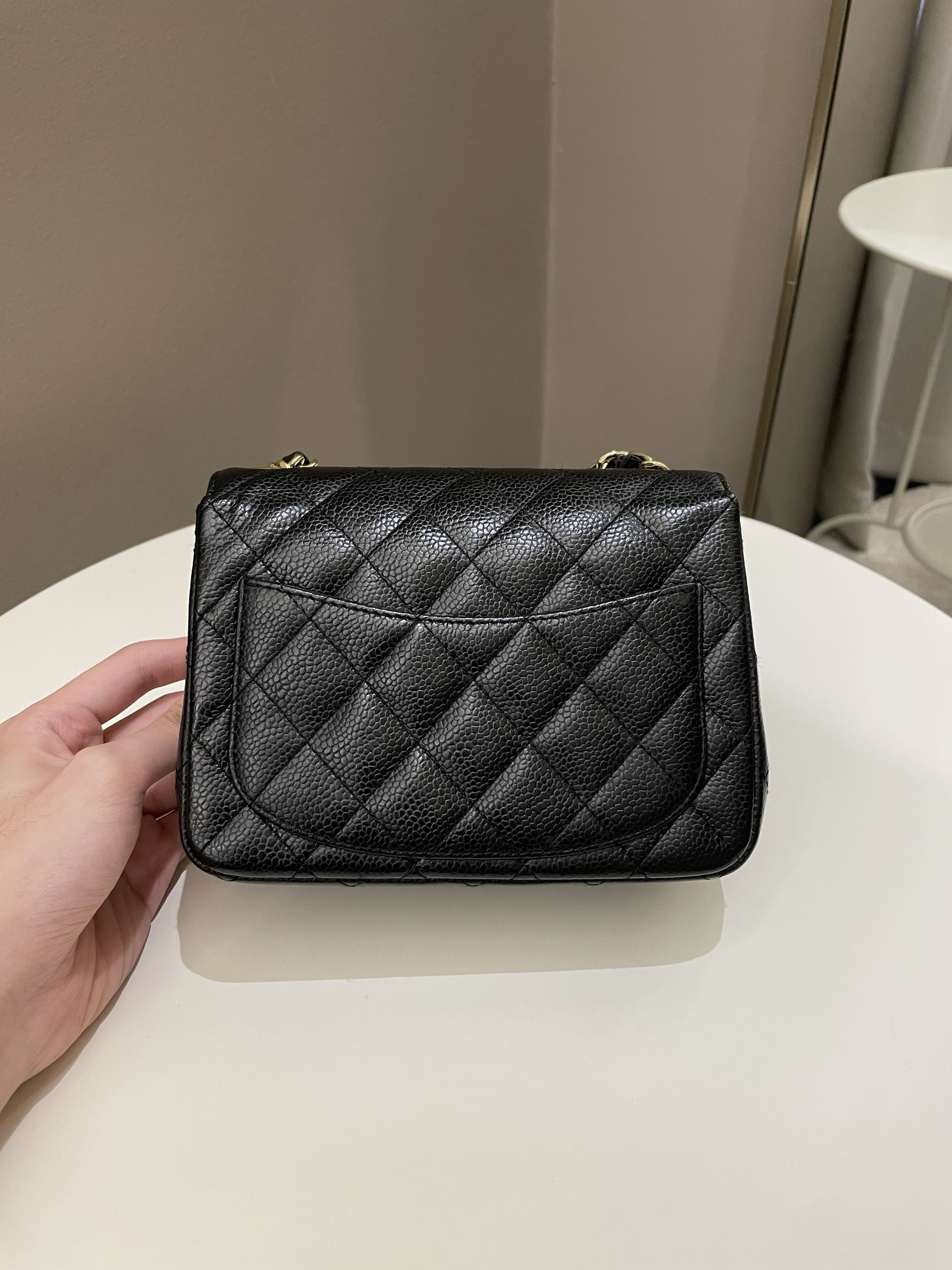 Chanel Classic Quilted Mini Square Black Caviar