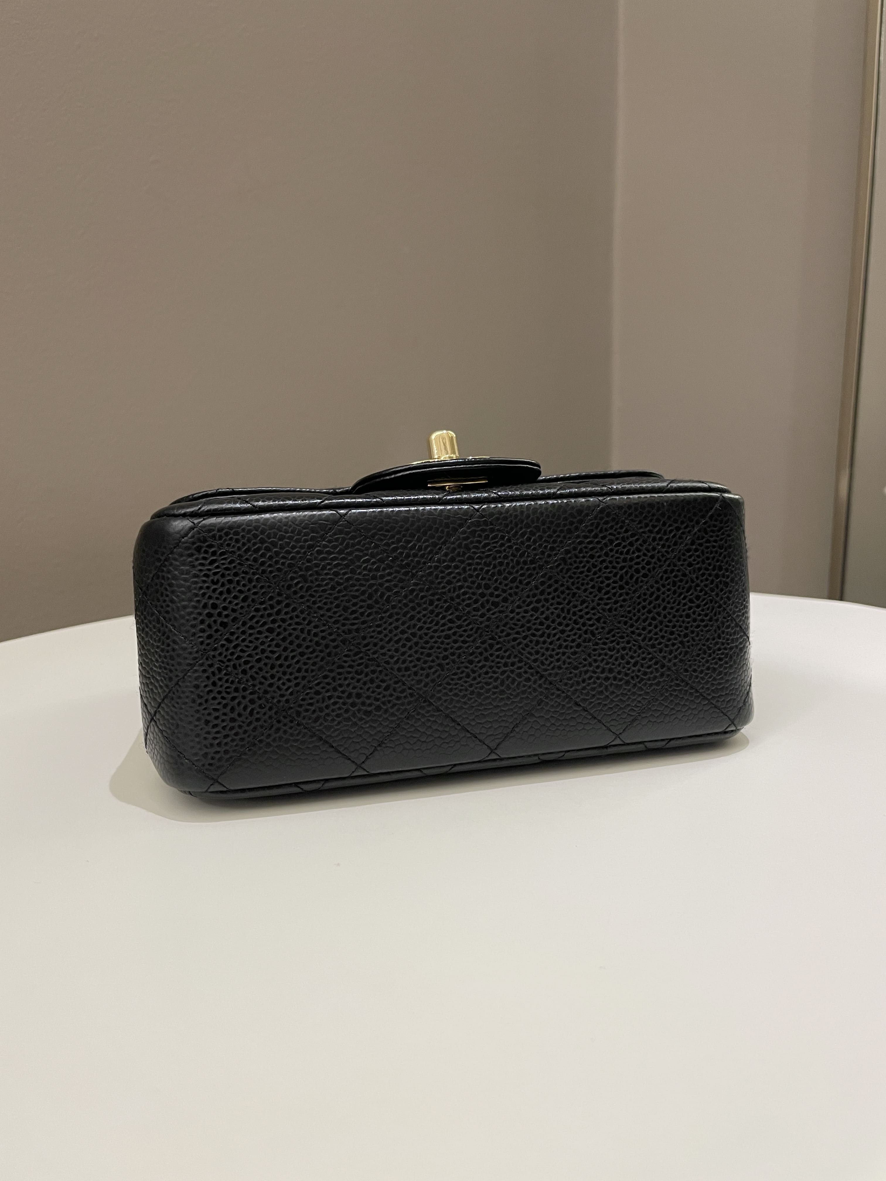 Chanel Classic Quilted Mini Square Black Caviar