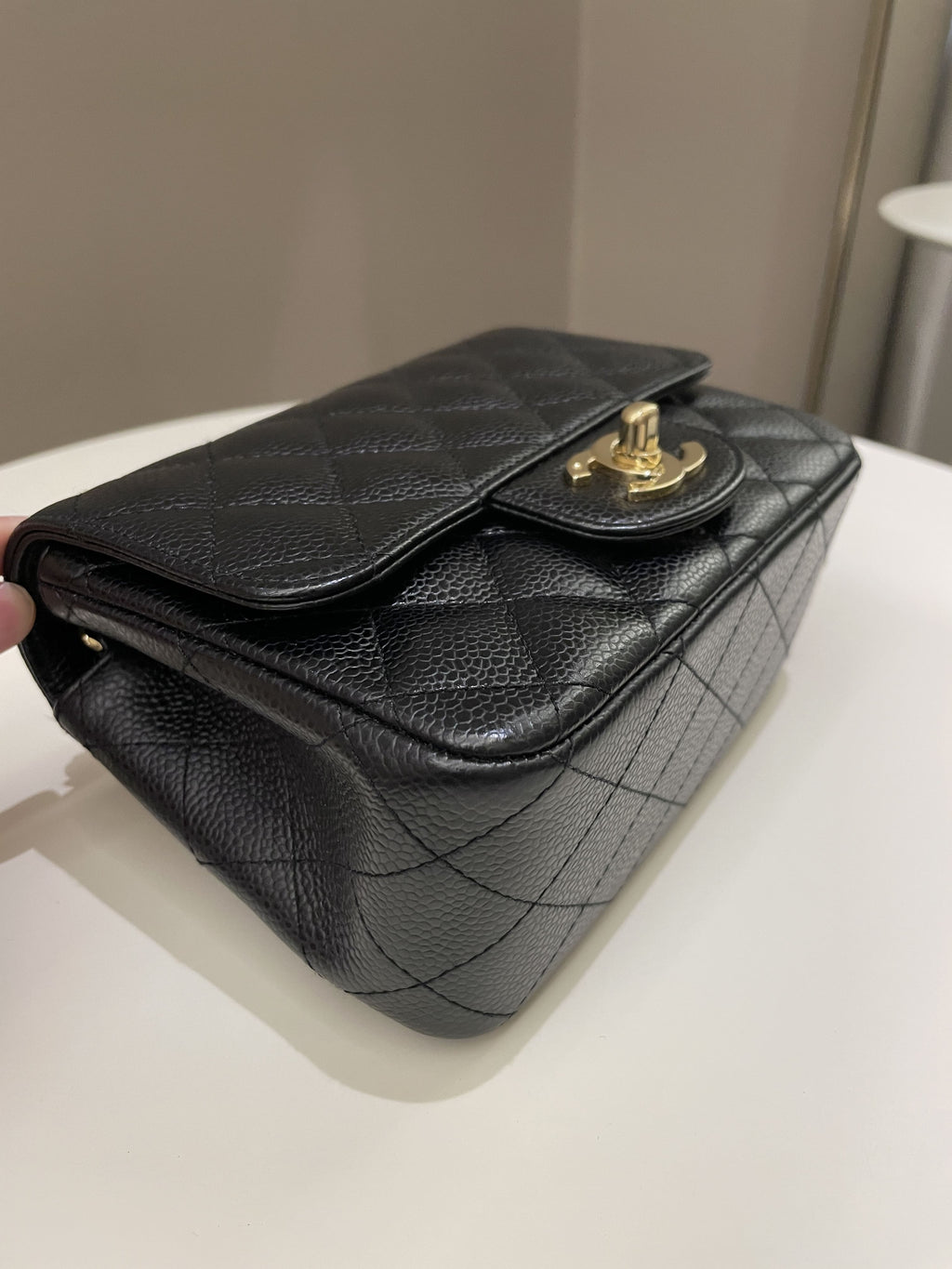 Chanel Classic Quilted Mini Square Black Caviar