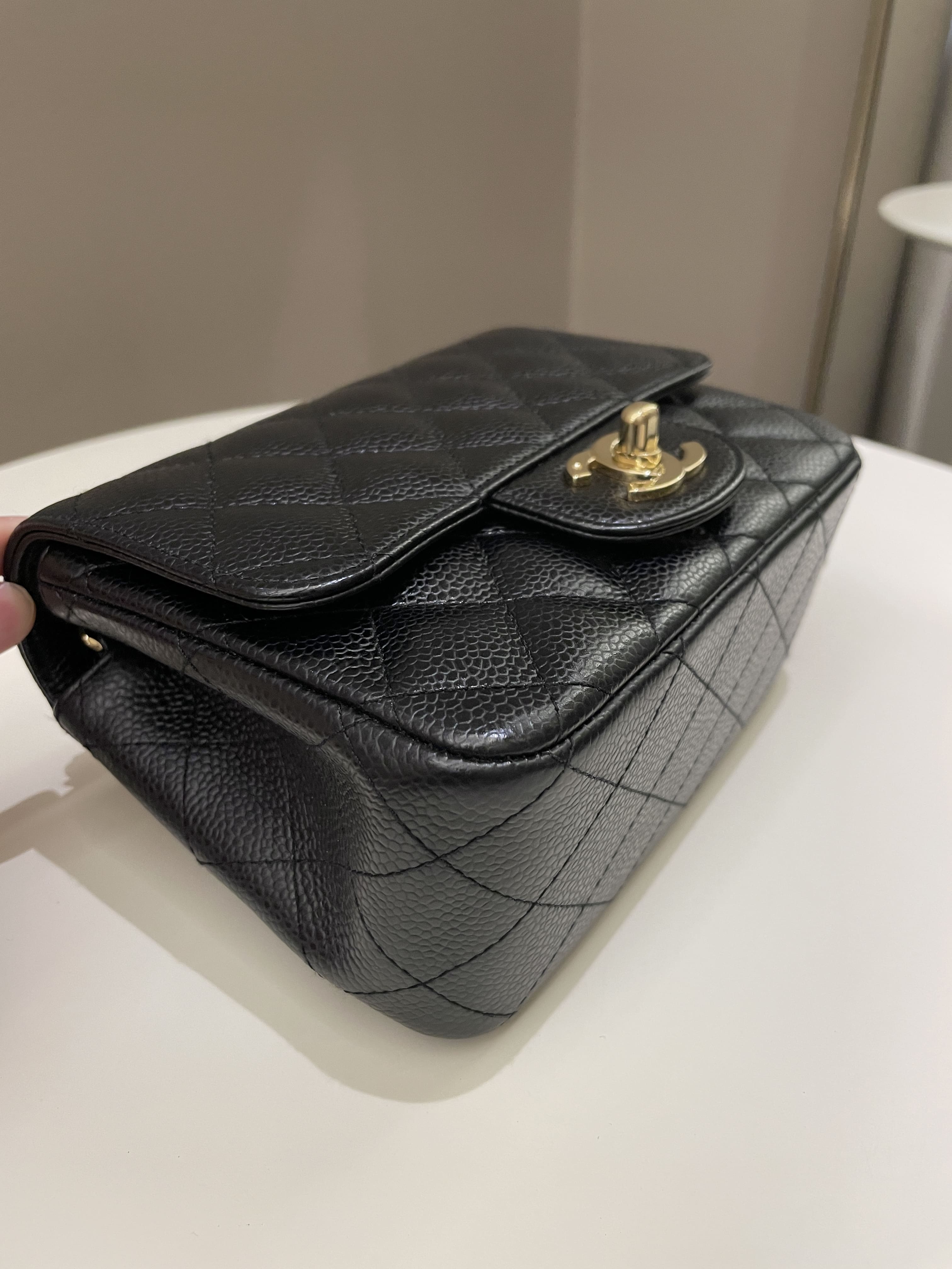 Chanel Classic Quilted Mini Square Black Caviar