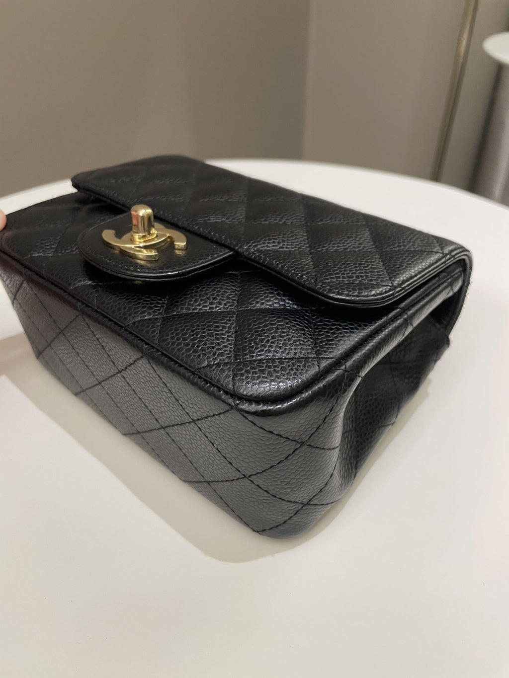 Chanel Classic Quilted Mini Square Black Caviar