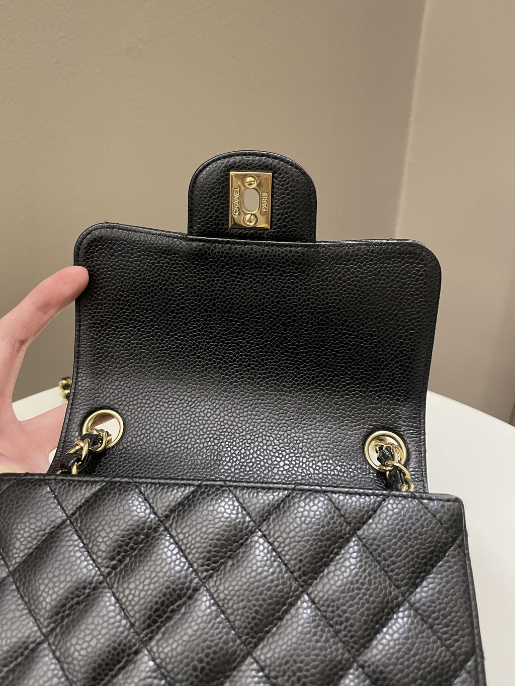 Chanel Classic Quilted Mini Square Black Caviar