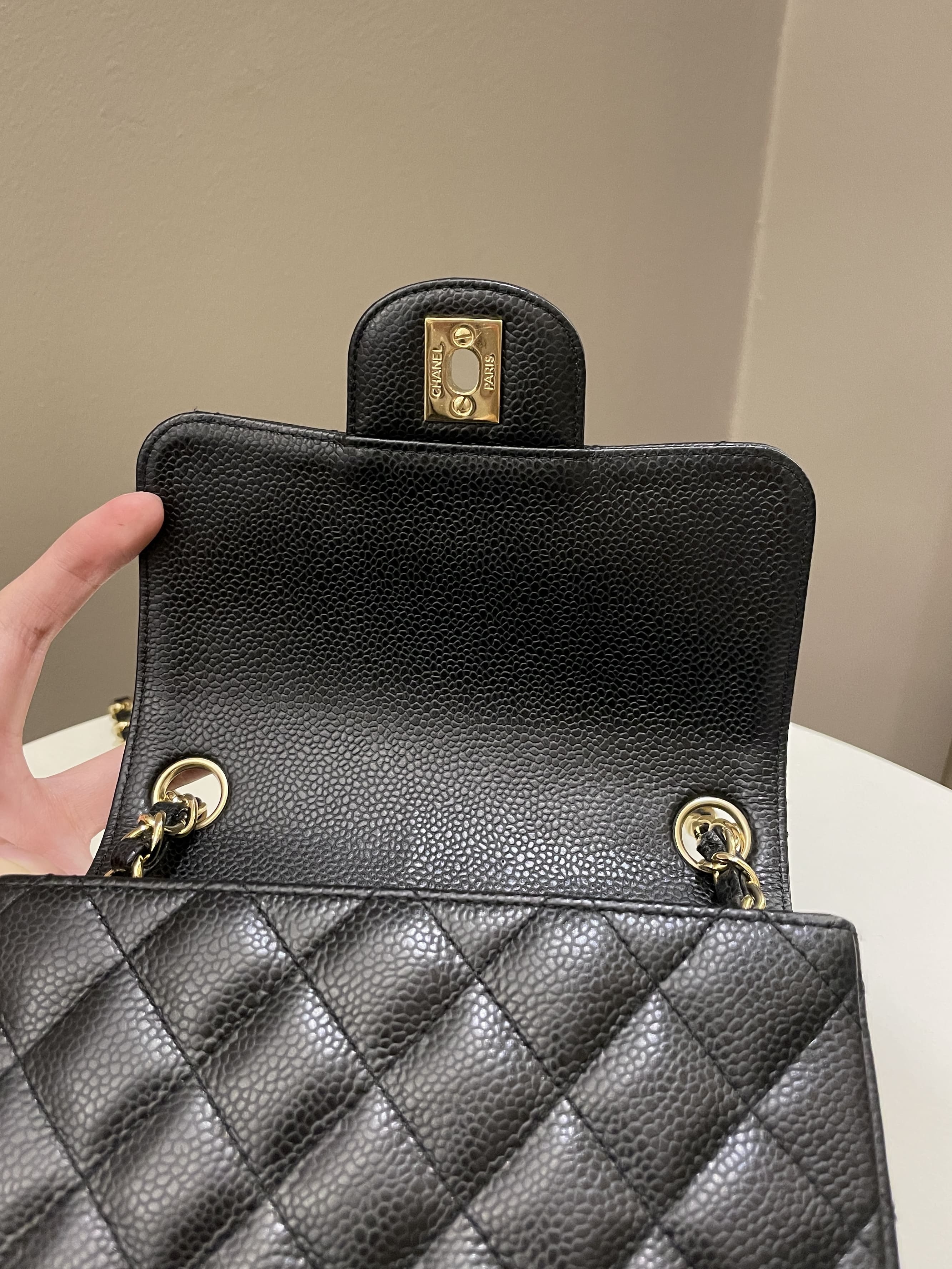Chanel Classic Quilted Mini Square Black Caviar
