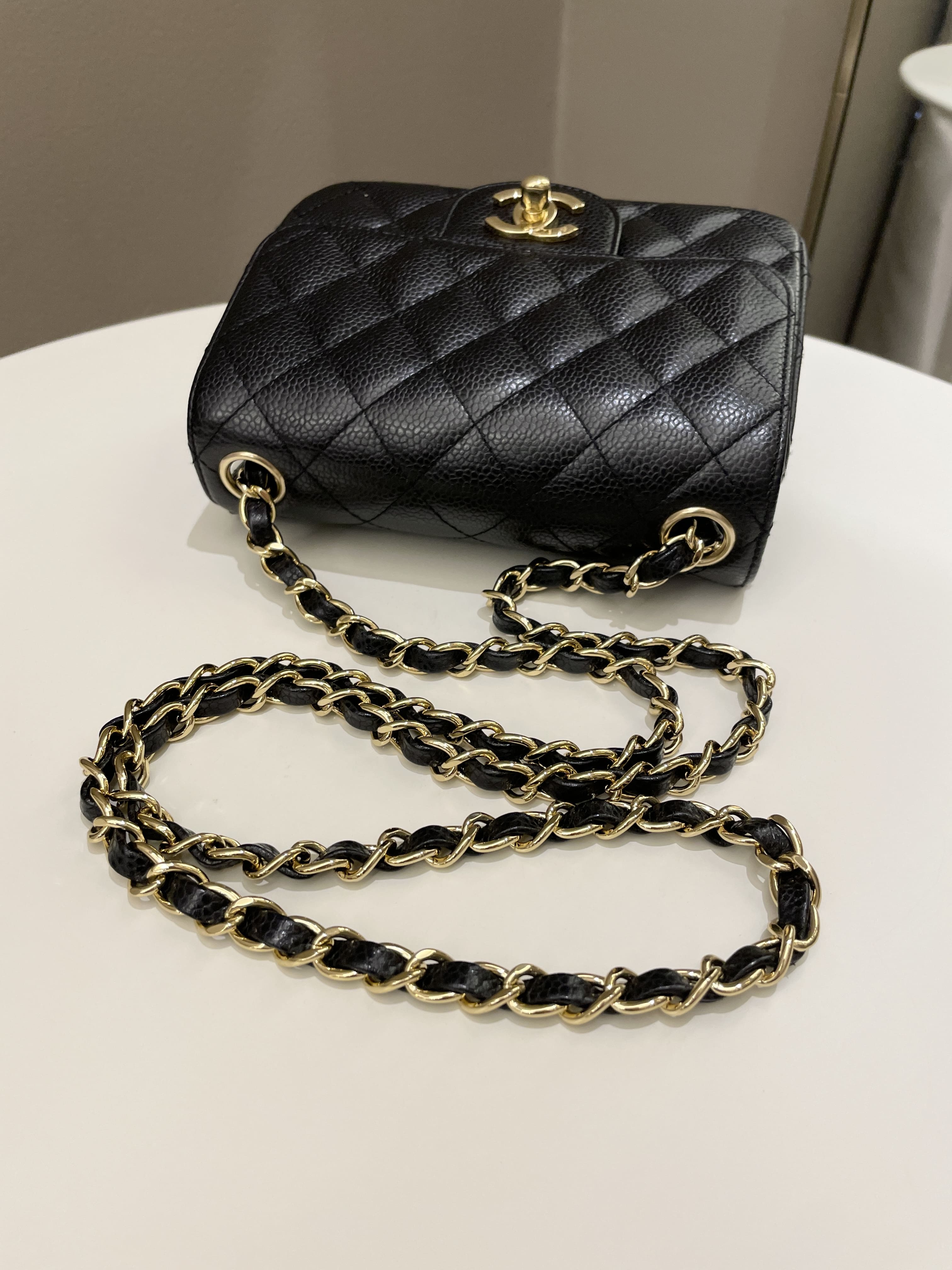 Chanel Classic Quilted Mini Square Black Caviar